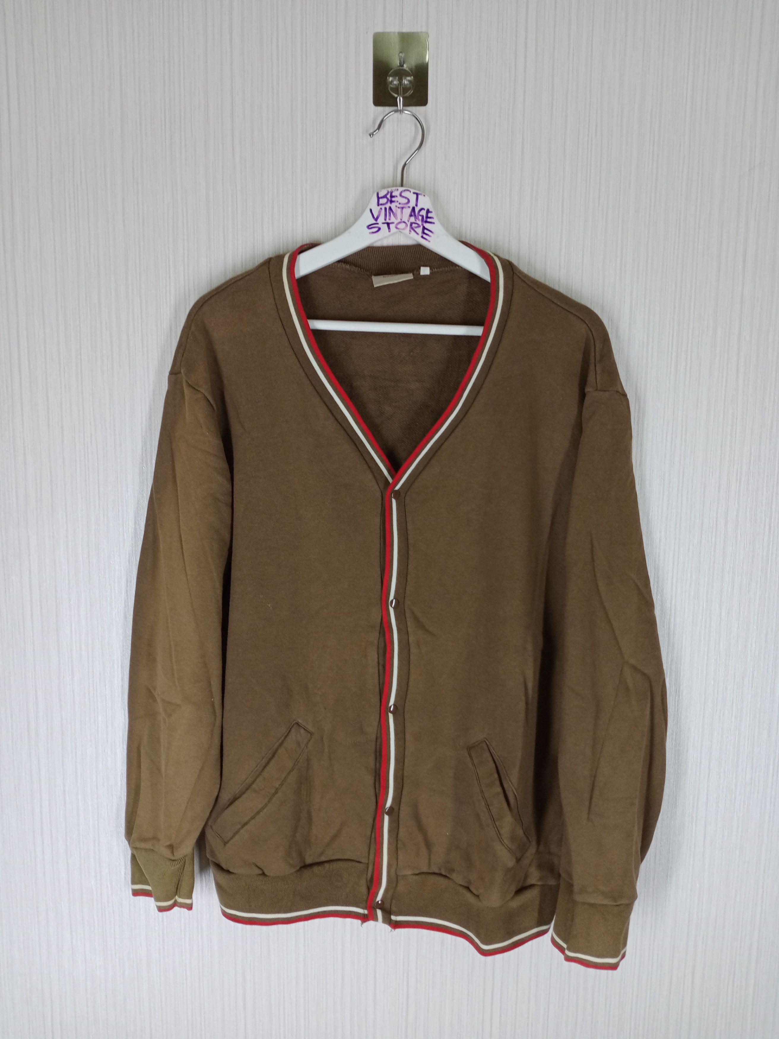 Beams Plus Distressed Vintage 90s Beams Cardigan Sun Faded Size US L / EU 52-54 / 3 - 1 Thumbnail