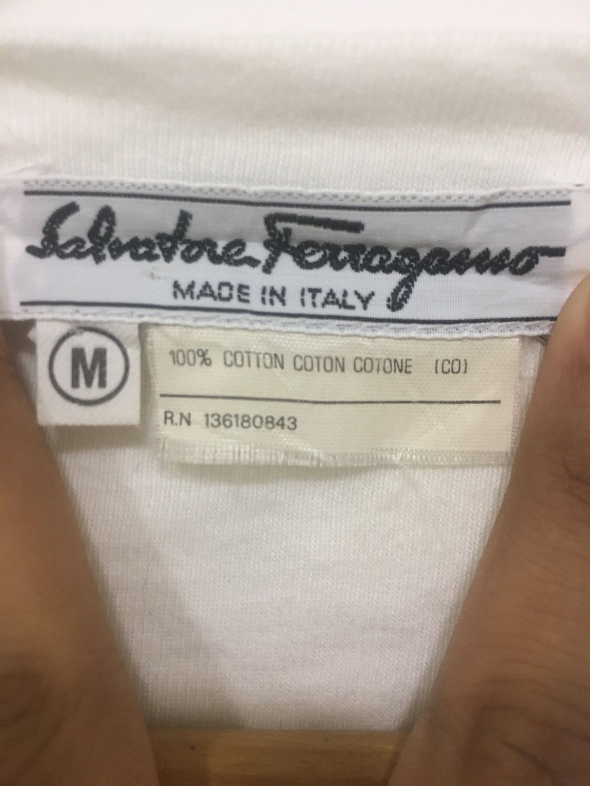 Salvatore Ferragamo white tee Size US M / EU 48-50 / 2 - 3 Thumbnail