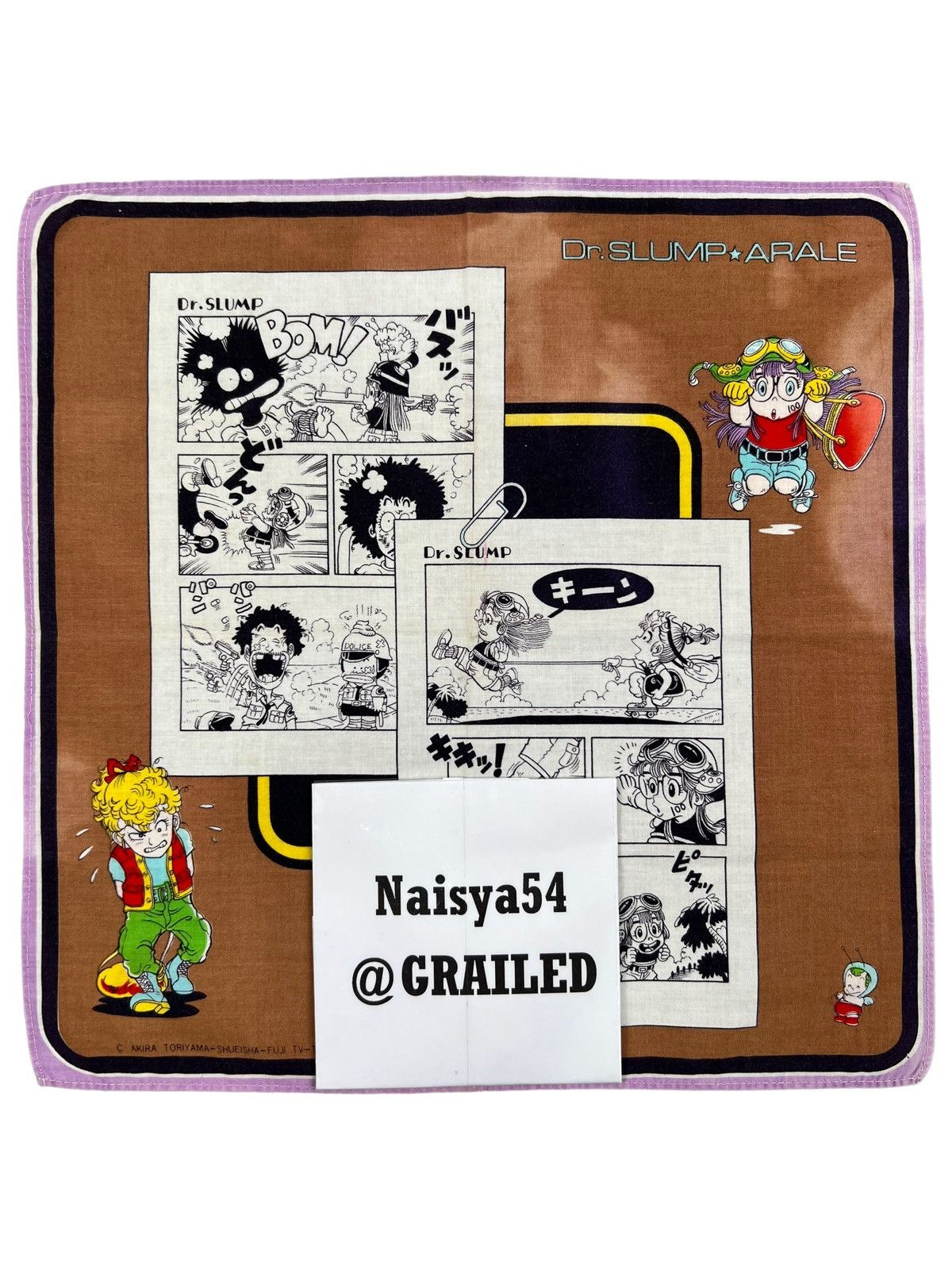 Anime Dr Slump Arale Handkerchief Neckerchief Bandana Pocketsquare Size ONE SIZE - 5 Thumbnail