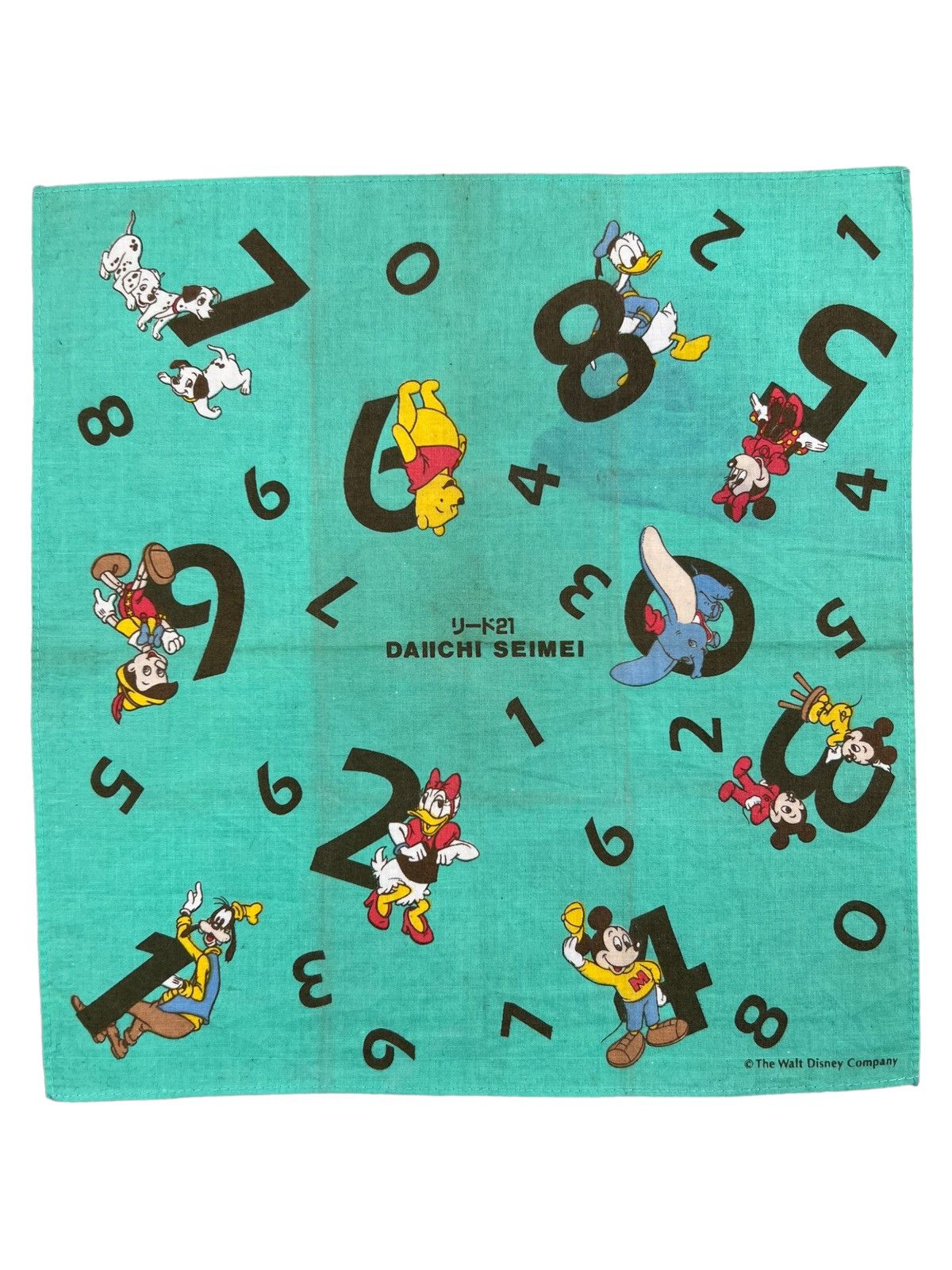 Disney Daiichi Seimei Handkerchief Neckerchief Bandana Pocketsquare Size ONE SIZE - 1 Thumbnail