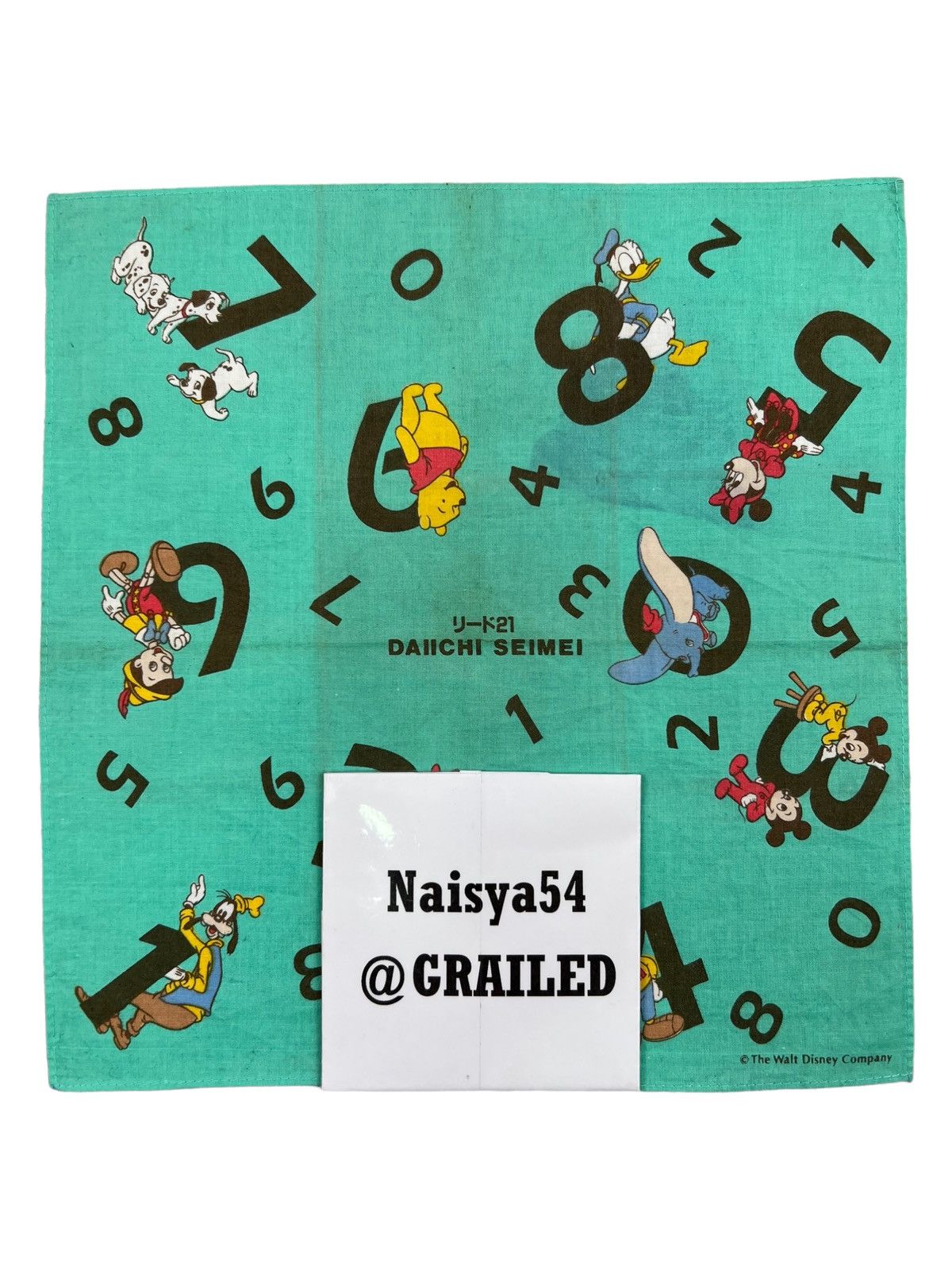 Disney Daiichi Seimei Handkerchief Neckerchief Bandana Pocketsquare Size ONE SIZE - 5 Thumbnail
