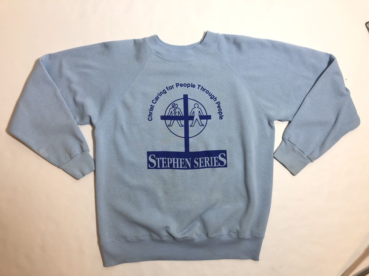 Hanes Vintage 90s Stephen Series Christian Crewneck Sweatshirt Size US M / EU 48-50 / 2 - 6 Thumbnail
