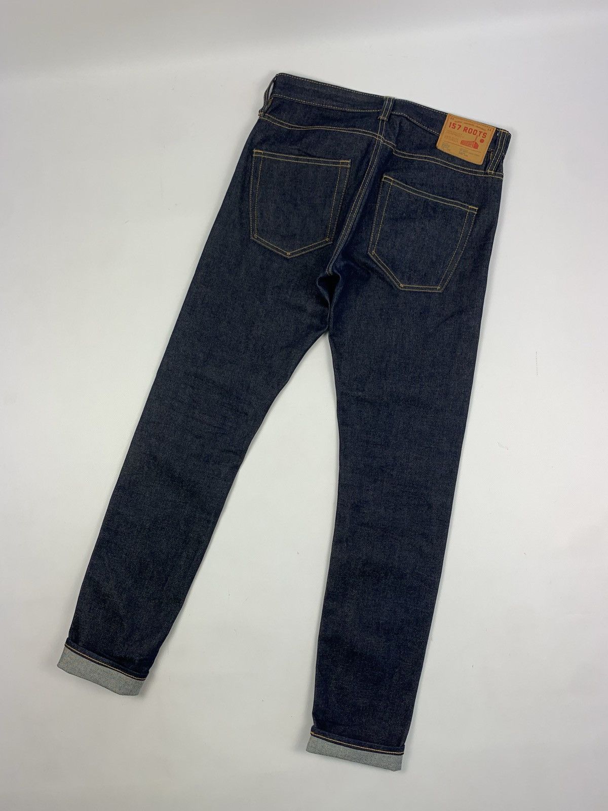 Designer 157 Roots men’s selvage denim rope dyed 12 Oz jeans Size US 29 - 1 Thumbnail