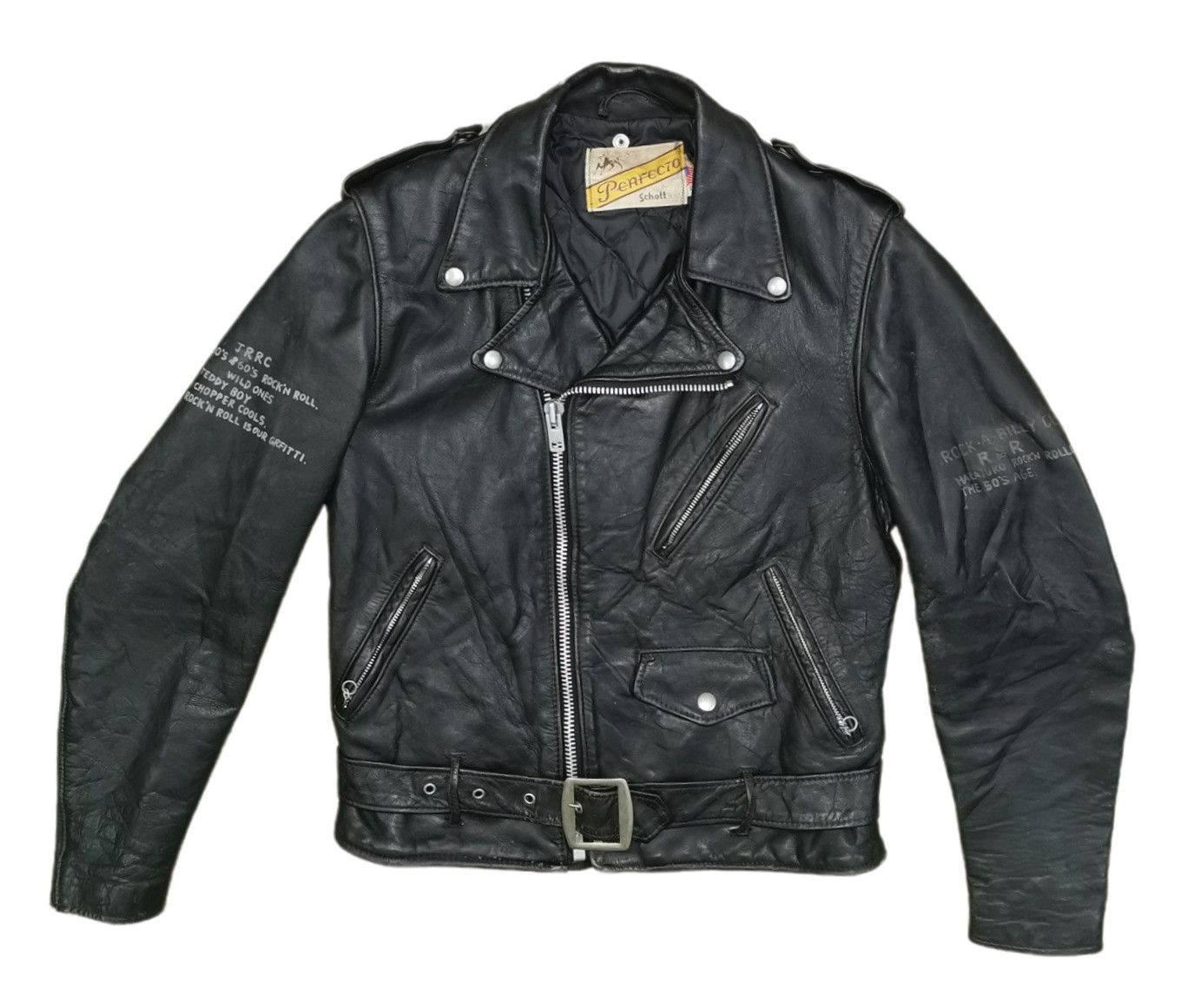 Schott Schott Perfecto 50's & 60's Rock'n Roll Leather Jacket Size US S / EU 44-46 / 1 - 1 Thumbnail
