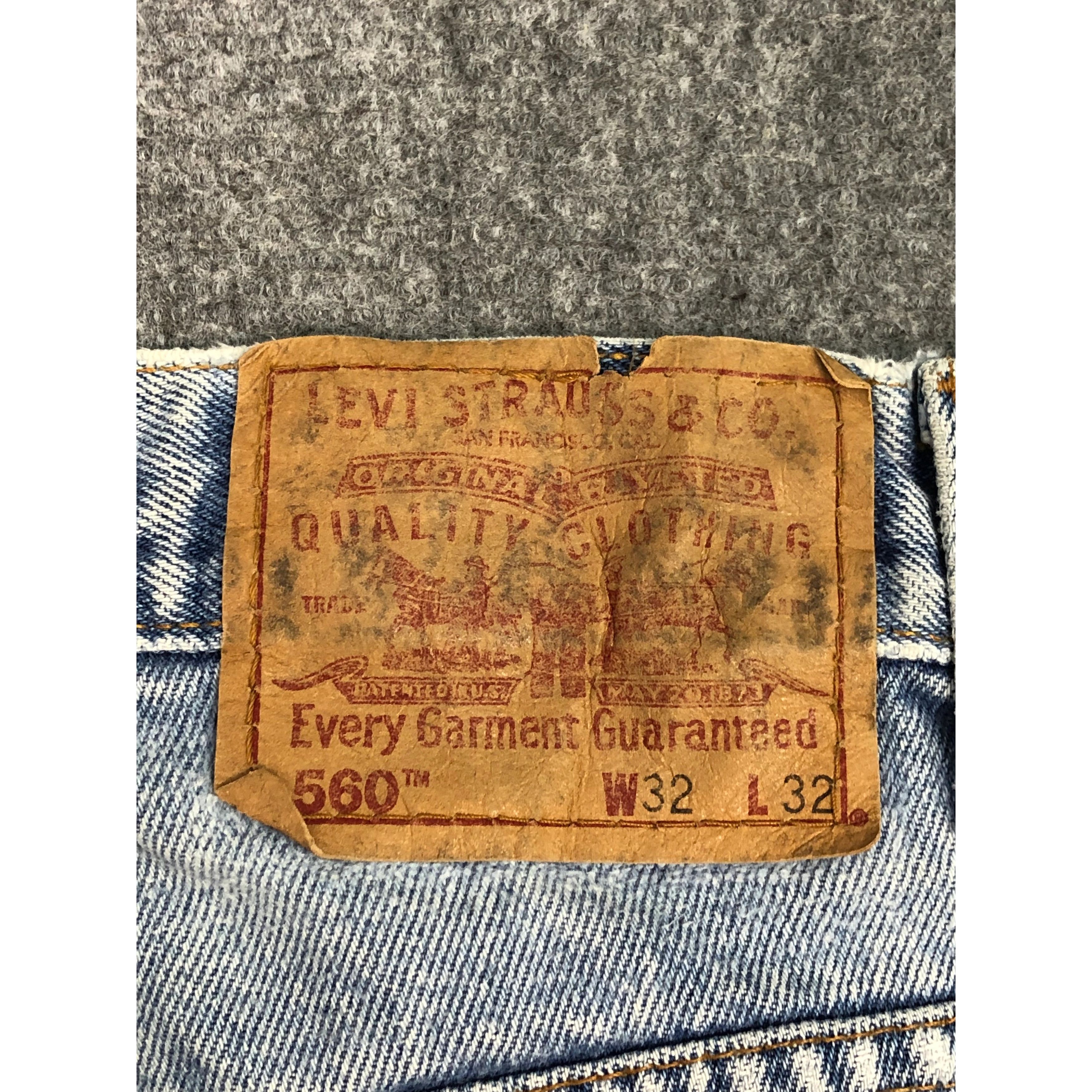 Levi's × Vintage Vintage 90s Levis 560 Jeans Lightwash DP0472 Size US 33 - 5 Thumbnail