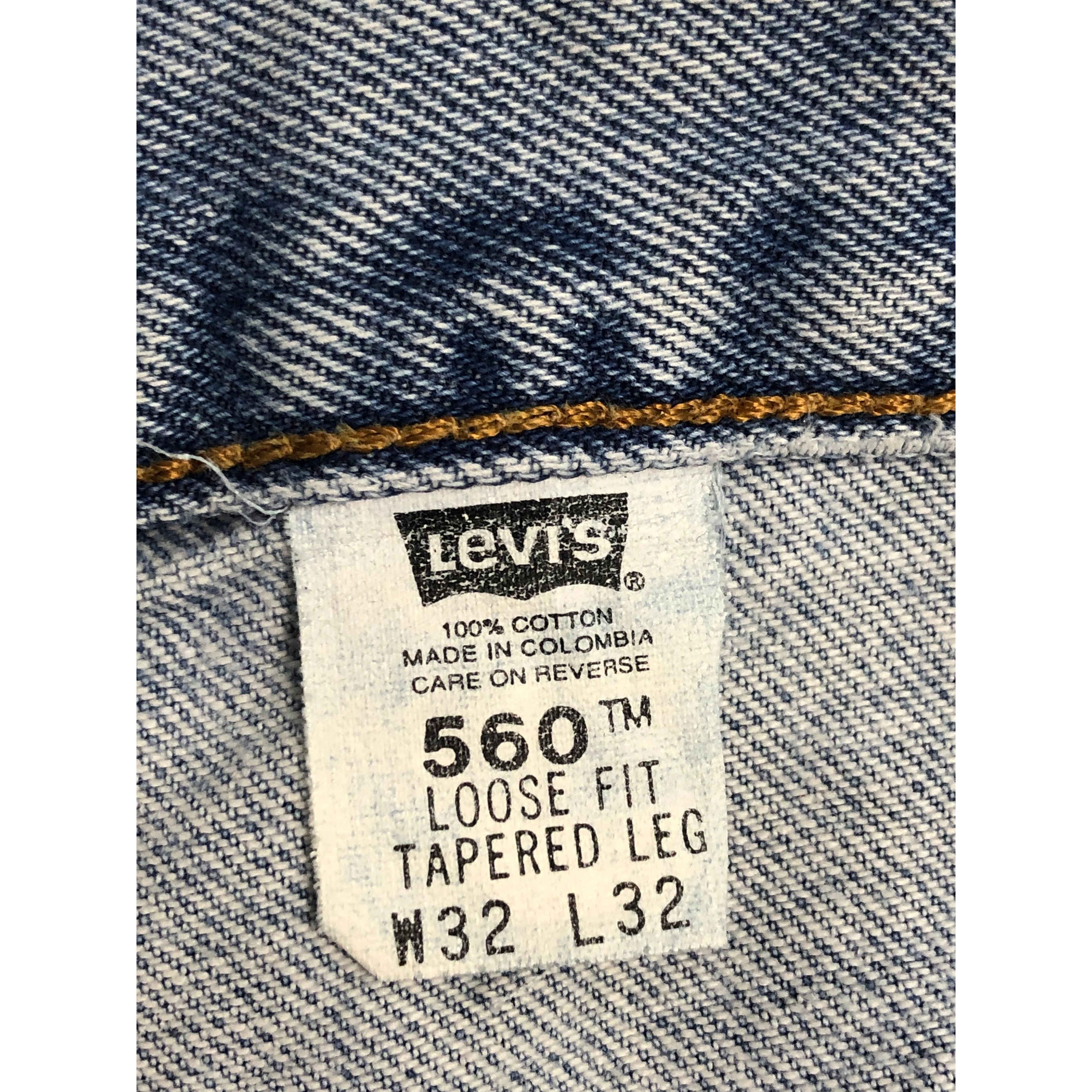 Levi's × Vintage Vintage 90s Levis 560 Jeans Lightwash DP0472 Size US 33 - 6 Thumbnail