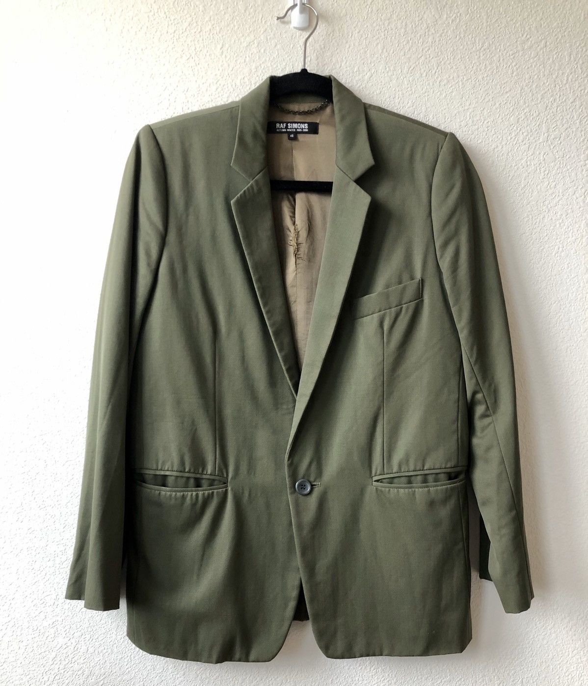 Image of Raf Simons Fw05 Blazer Olive, Men's (Size Small)