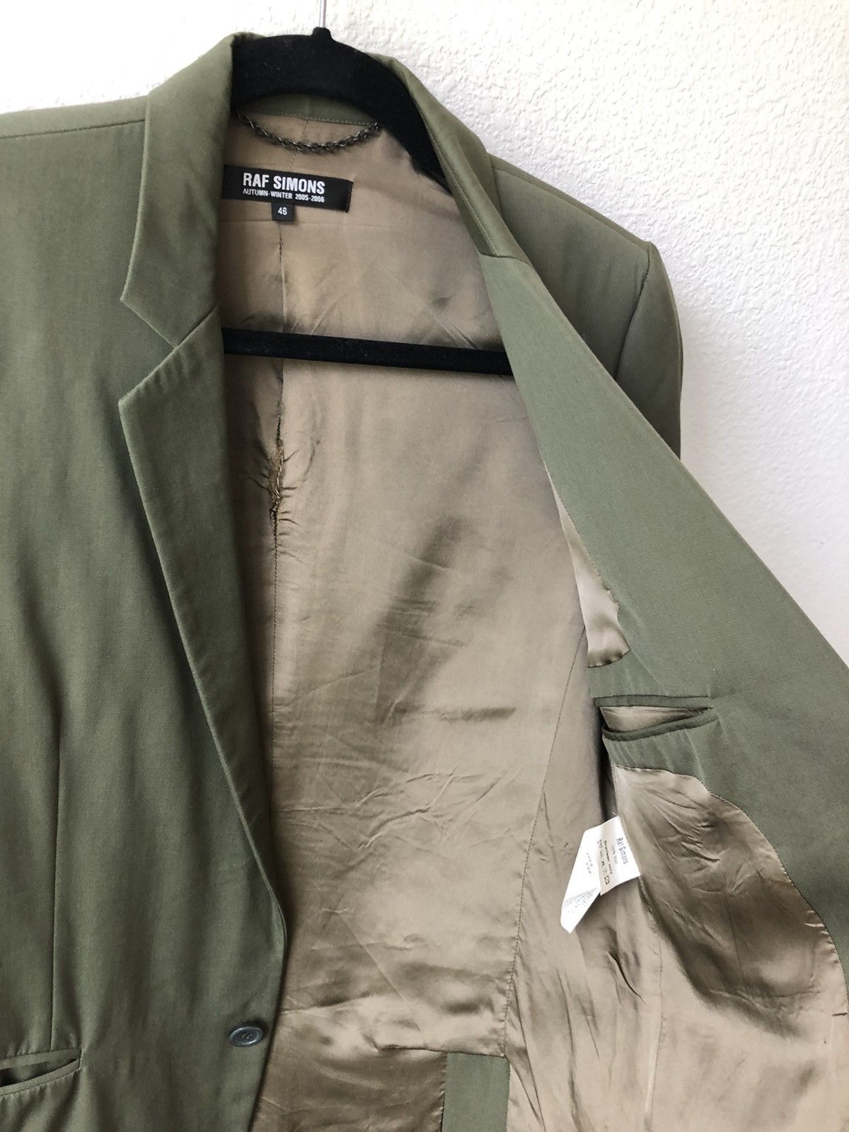 Raf Simons Raf Simons FW05 Blazer Olive Size US S / EU 44-46 / 1 - 3 Thumbnail