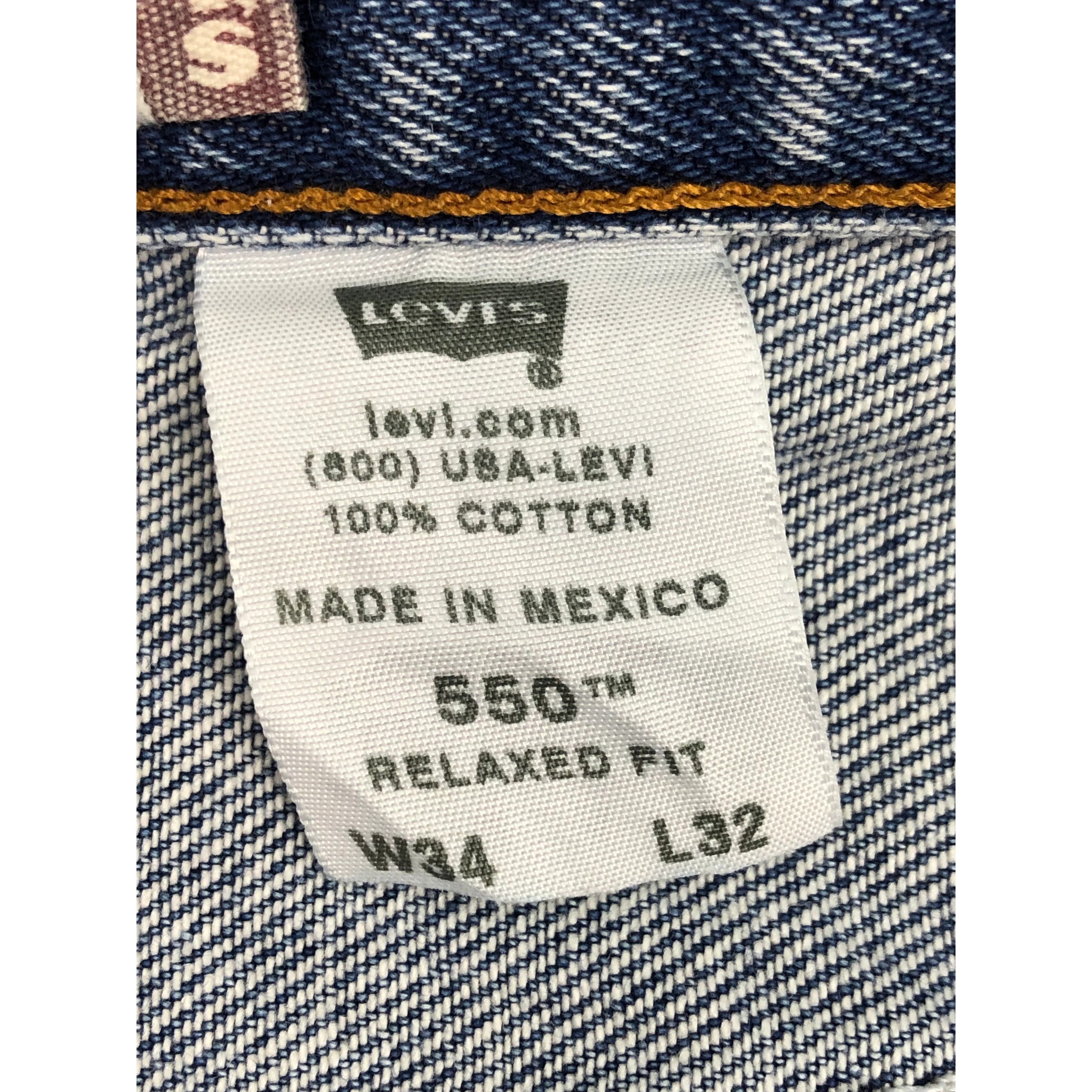 Levi's × Vintage Vintage Levis 550 Relaxed Fit Blue Denim DP0222 Size US 33 - 6 Thumbnail