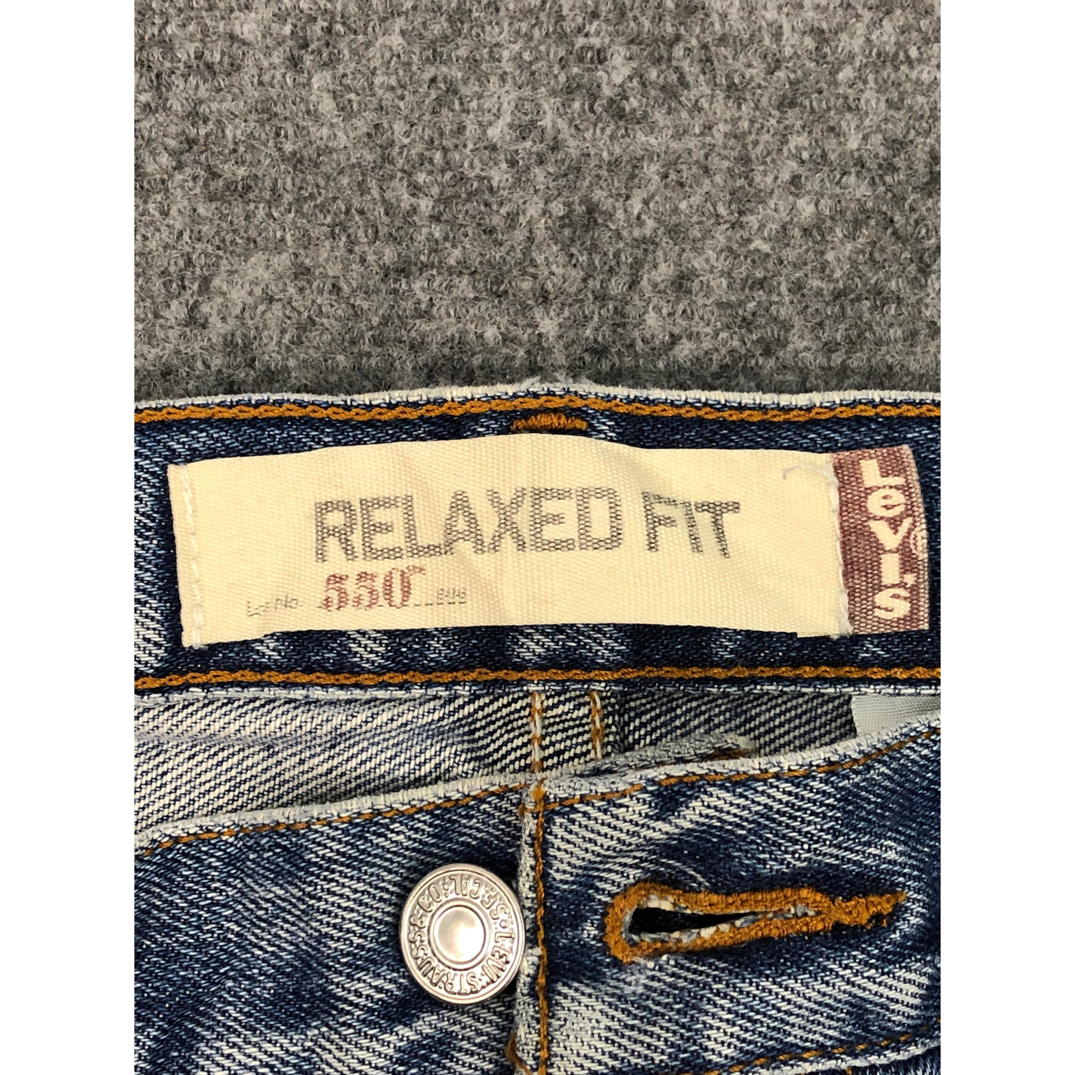 Levi's × Vintage Vintage Levis 550 Relaxed Fit Blue Denim DP0222 Size US 33 - 5 Thumbnail