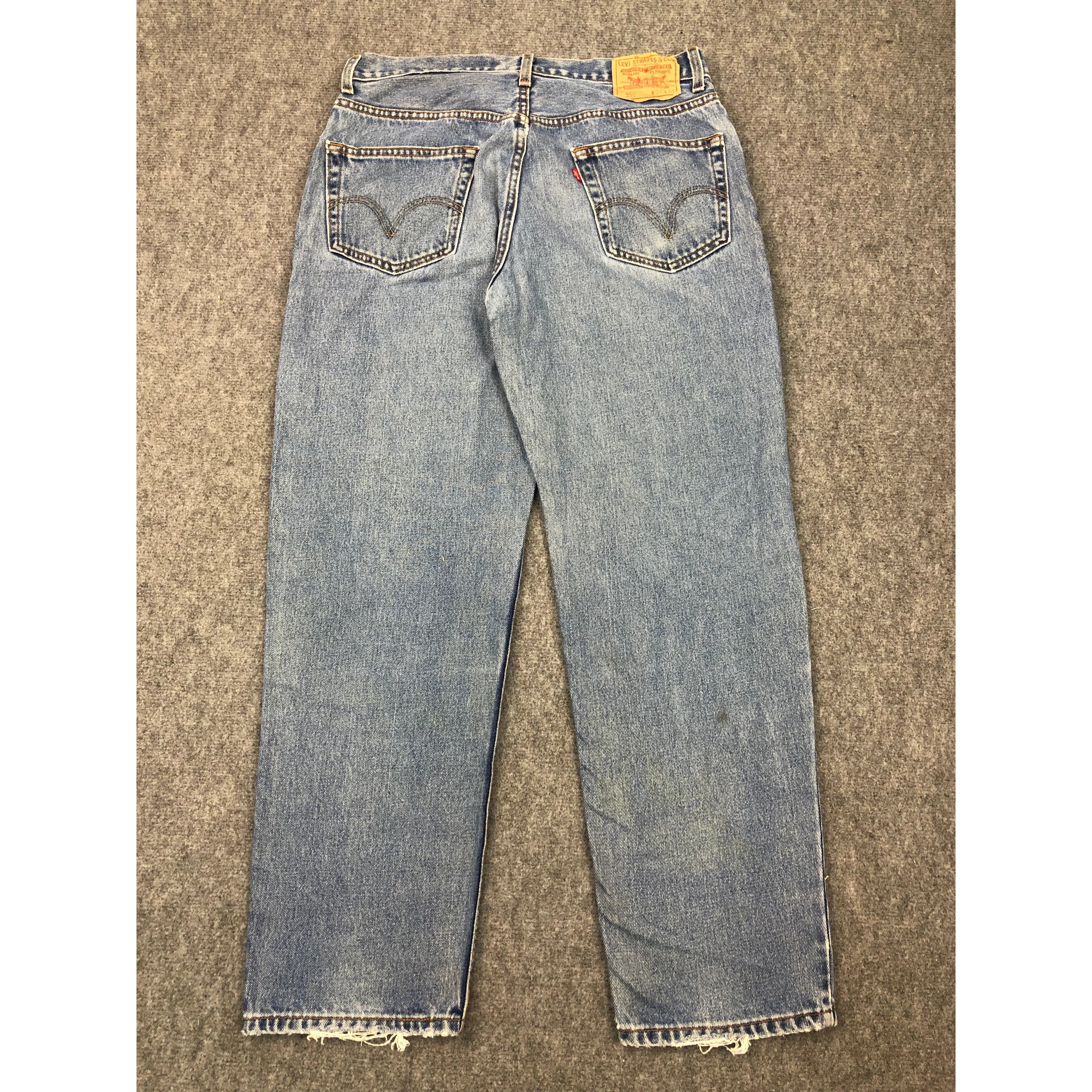 Levi's × Vintage Vintage Levis 550 Relaxed Fit Blue Denim DP0222 Size US 33 - 2 Thumbnail