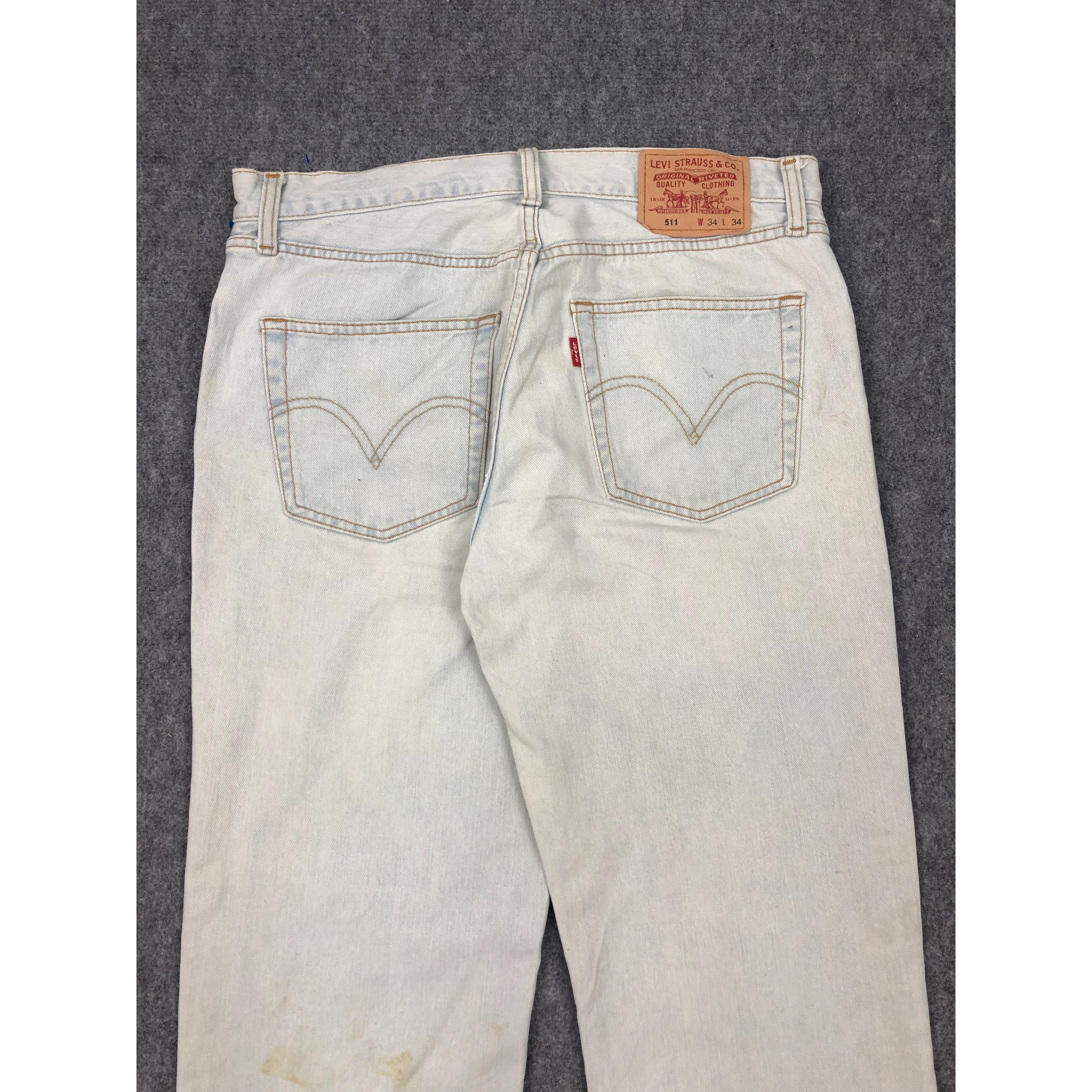 Levi's Vintage levis 511 Blue Lightwash Jeans DP0225 Size US 33 - 4 Thumbnail