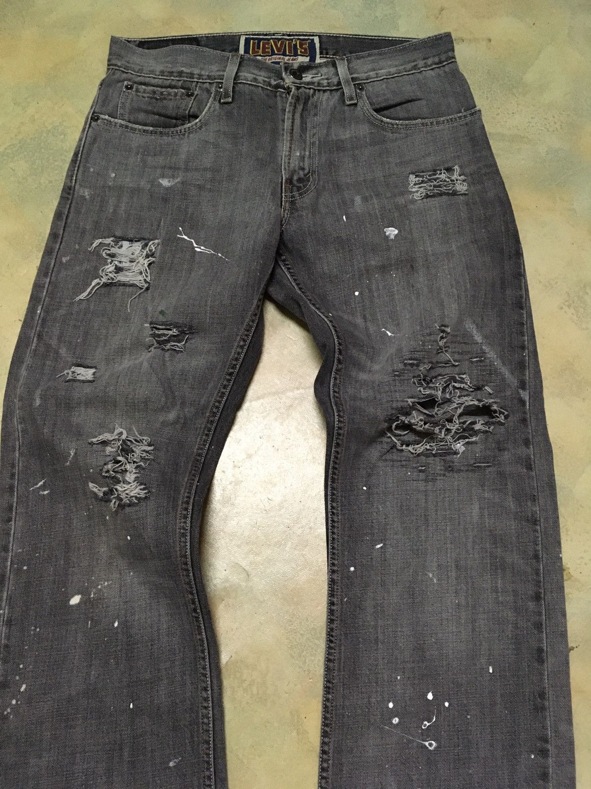 Levi's Vintage Levis Distressed Denim Pants Paint Splatter Size US 31 - 3 Thumbnail