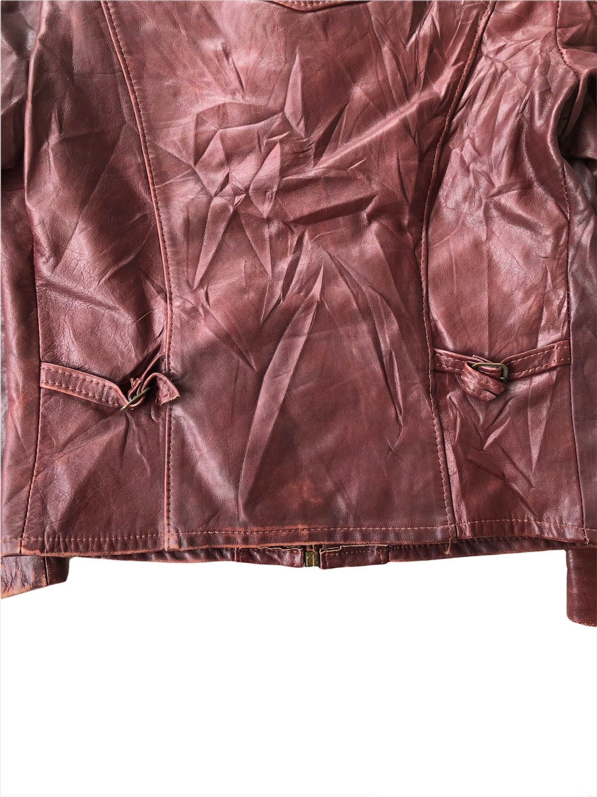 Genuine Leather Vintage 70s Rome Peabody Massachusetts Biker Leather Jacket Size US M / EU 48-50 / 2 - 4 Thumbnail