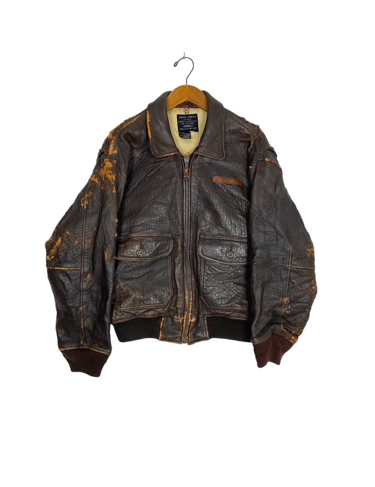 Avirex Vtg 80’s DISTRESSED Avirex Type G-1 Leather Flight Jacket Size US XS / EU 42 / 0 - 7 Thumbnail