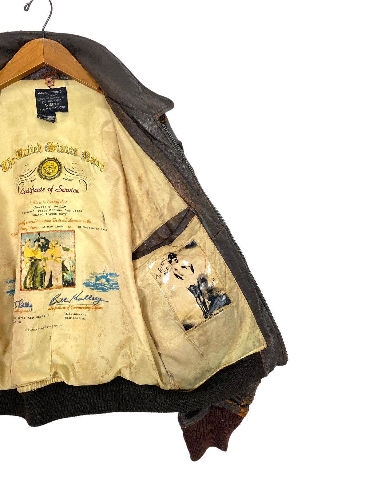 Avirex Vtg 80’s DISTRESSED Avirex Type G-1 Leather Flight Jacket Size US XS / EU 42 / 0 - 3 Thumbnail