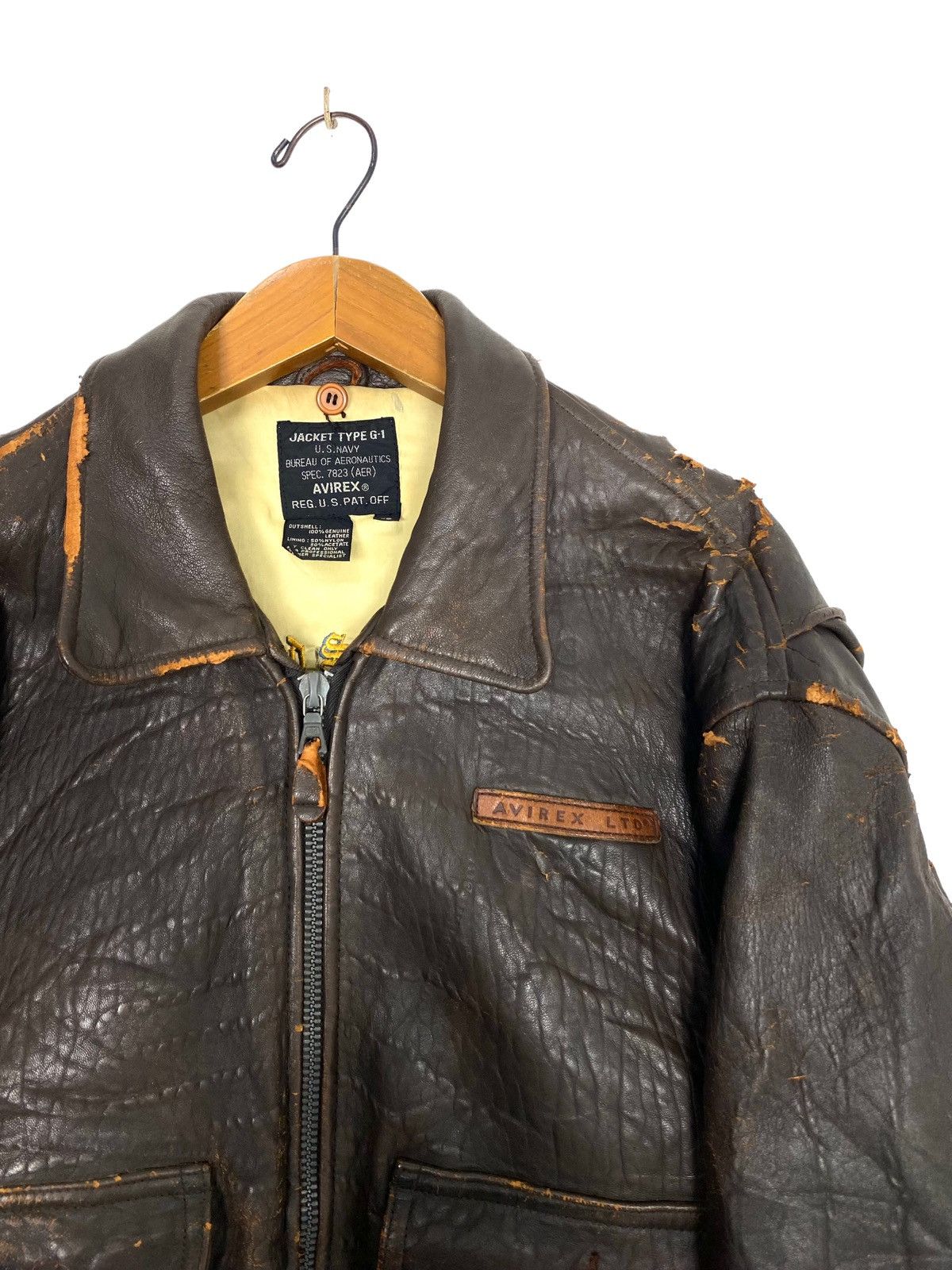 ジャケット・アウター vtg 80s avirex g-1 leather flight jacket s-l400.jpg
