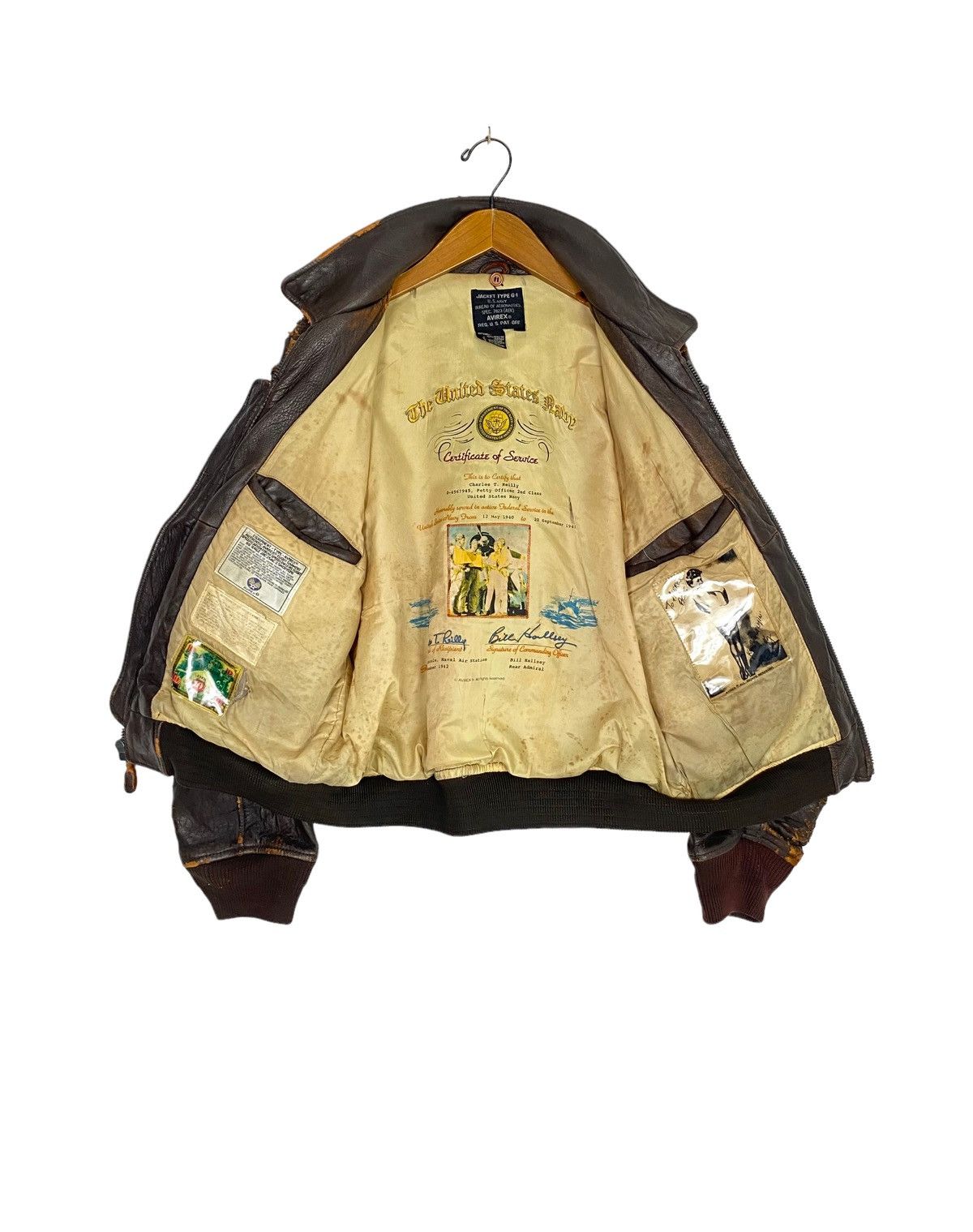 Avirex × Leather Jacket × Vintage Vtg 80's DISTRESSED Avirex Avirex × Leather Jacket × Vintage Vtg 80's DISTRESSED Avirex