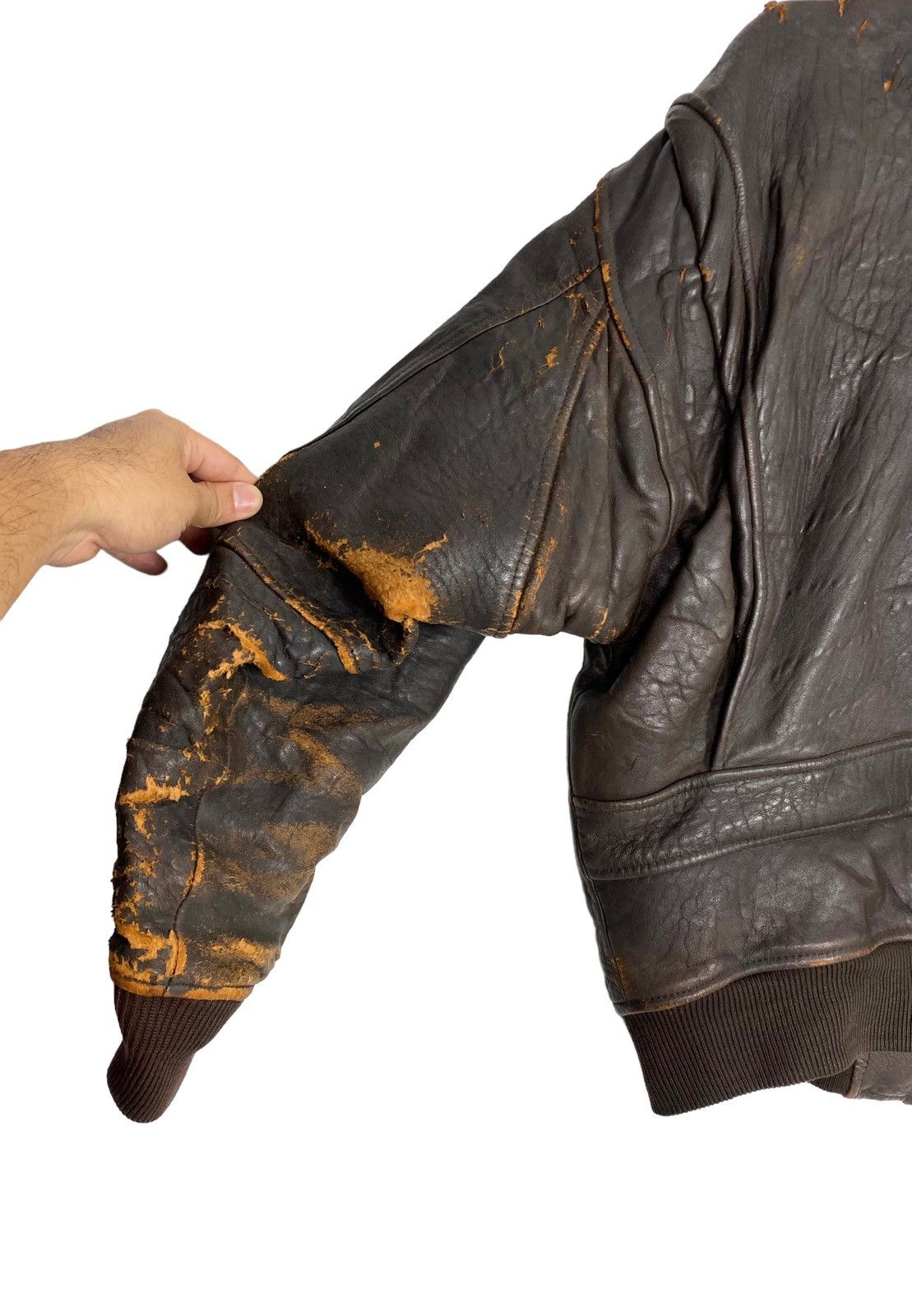 Avirex Vtg 80’s DISTRESSED Avirex Type G-1 Leather Flight Jacket Size US XS / EU 42 / 0 - 18 Thumbnail