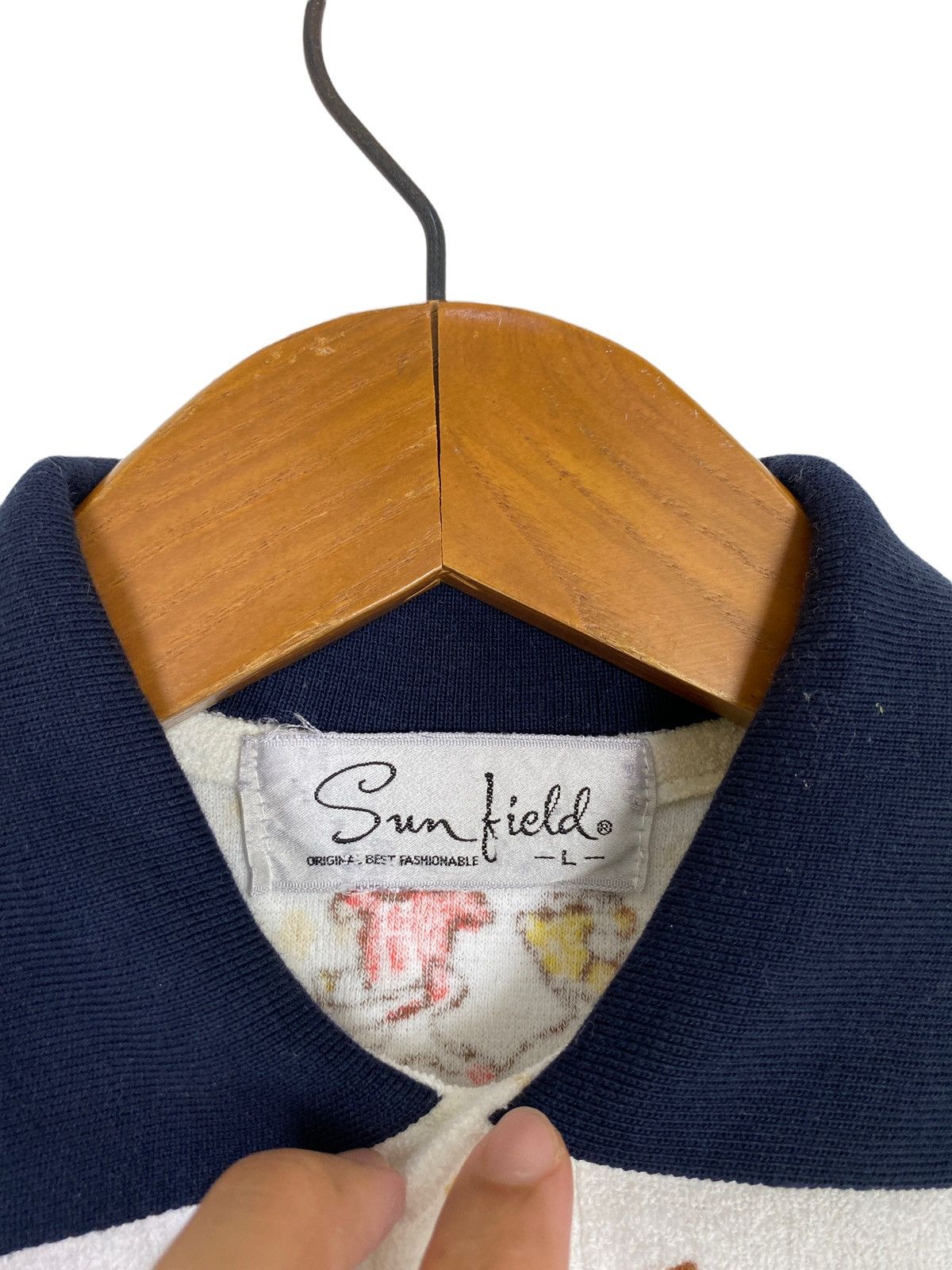 Japanese Brand Rare‼️ Vintage Sunfield Polos Full Print Made in Japan Size US M / EU 48-50 / 2 - 5 Thumbnail