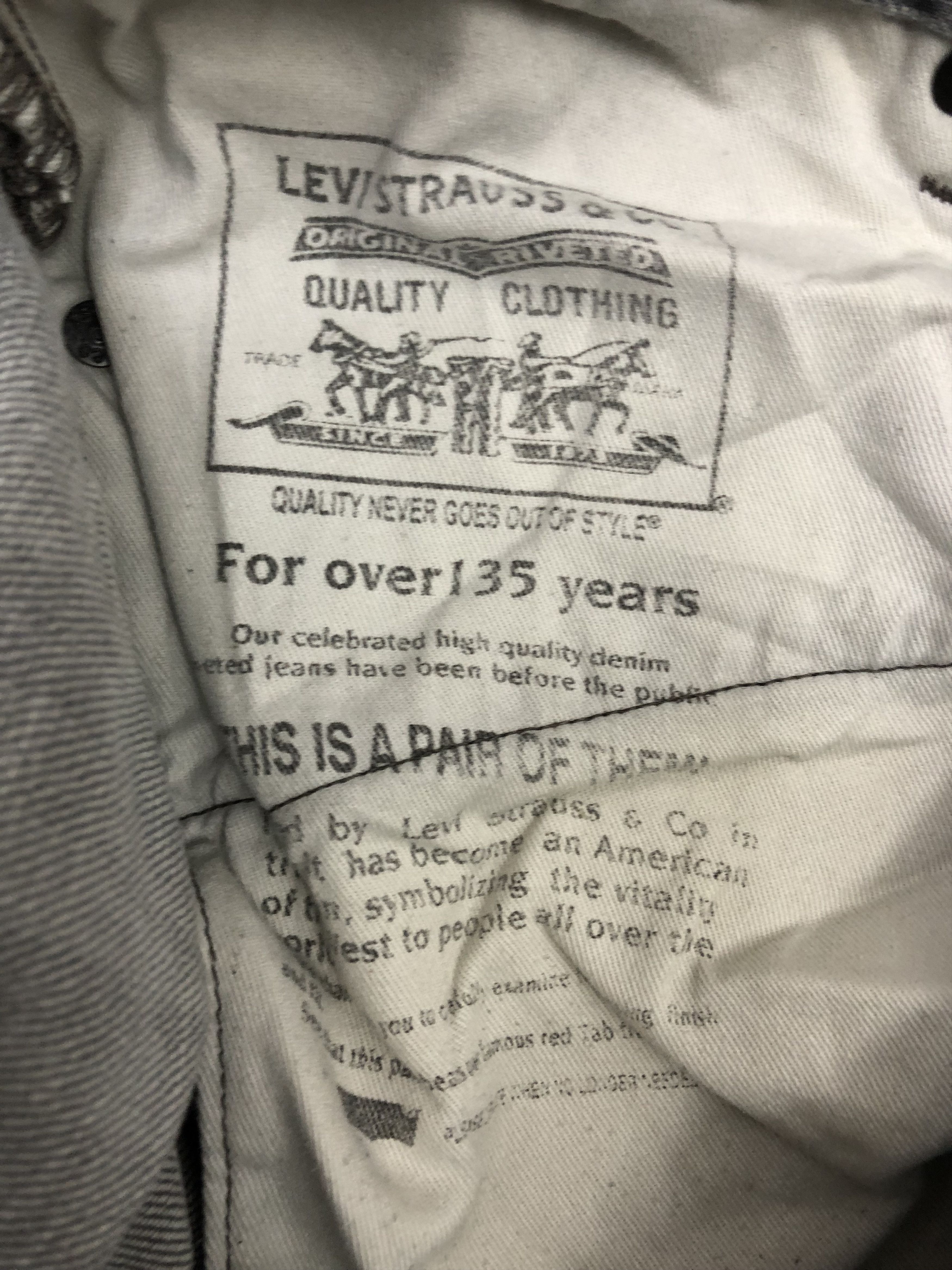 Levi's Vintage Levis 514 Light Wash Denim DP1302 Size US 33 - 8 Thumbnail