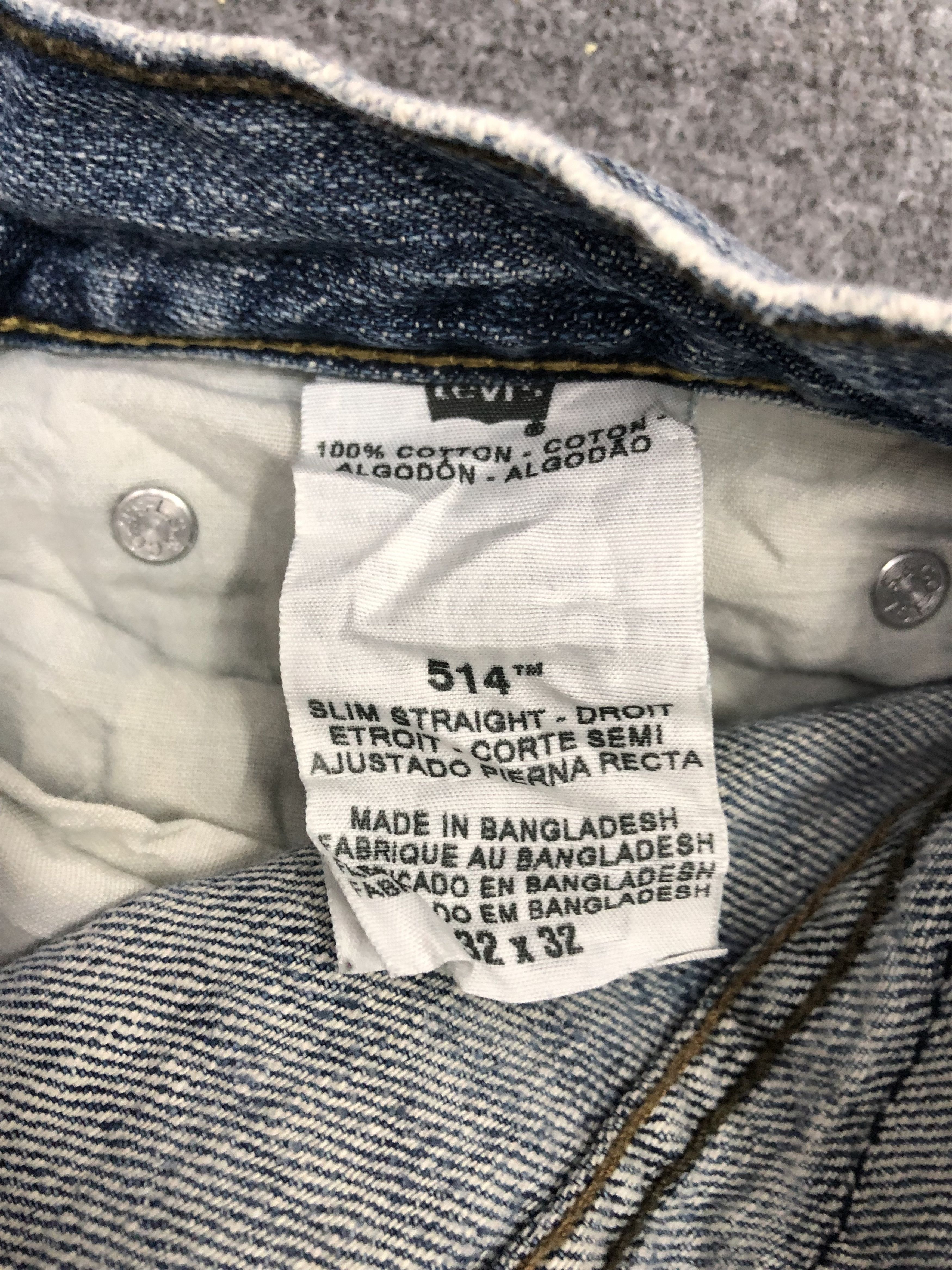 Levi's Vintage Levis 514 Denim DP1130 Size US 33 - 6 Thumbnail