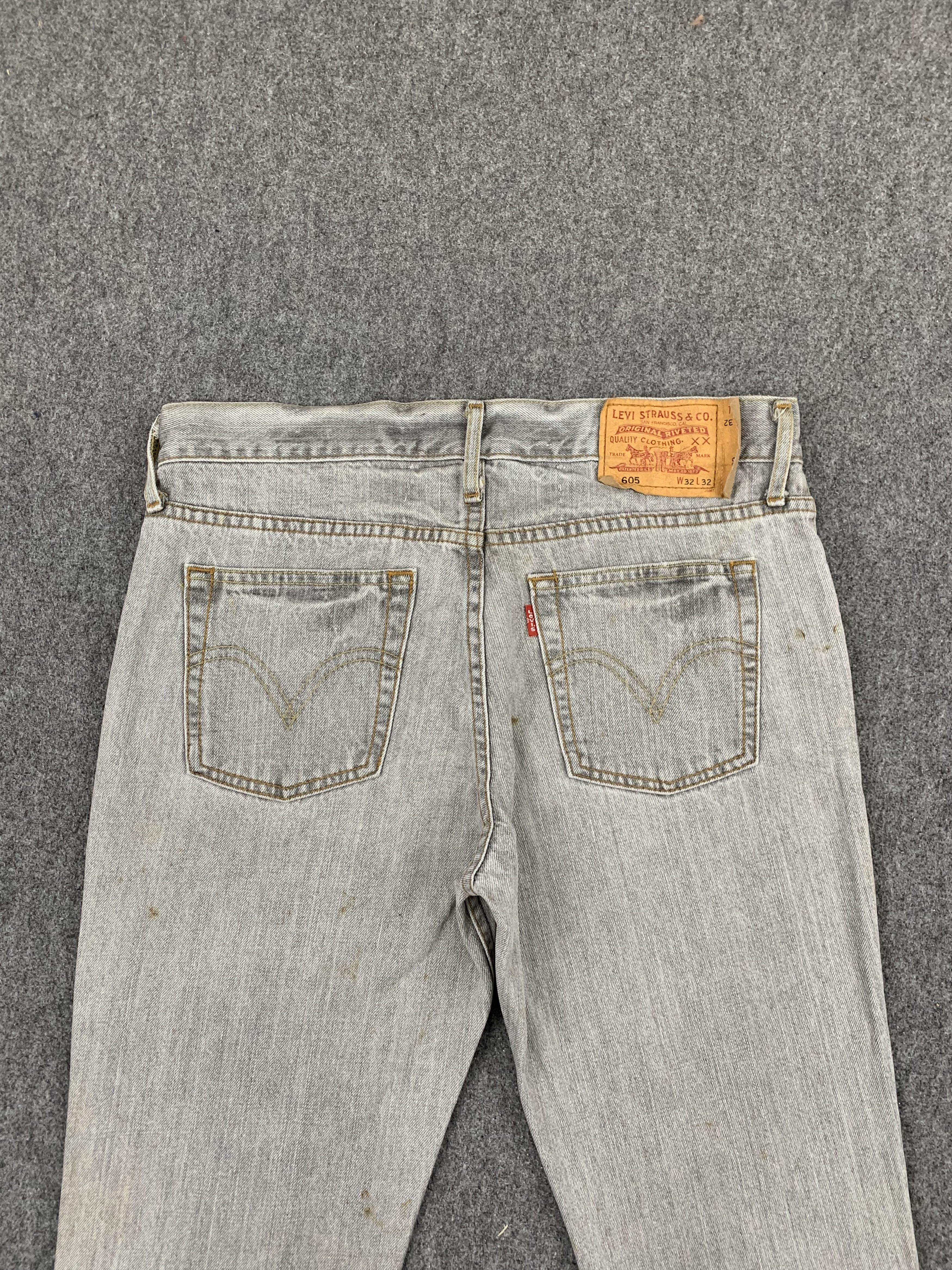 Levi's Vintage Levis 605 Faded Black Jeans DP1813 Size US 33 - 4 Thumbnail