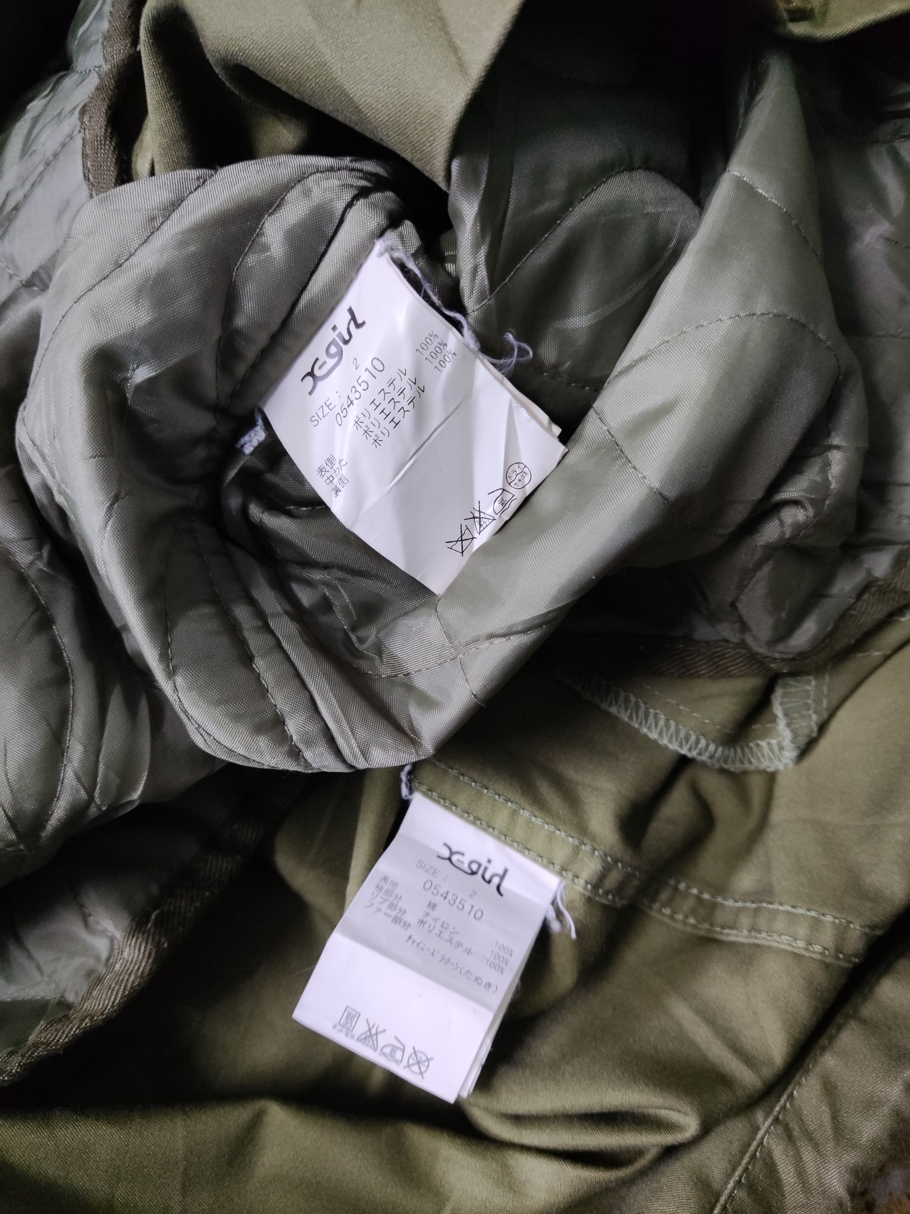 20471120 × Hysteric Glamour X-Girl Military Bomber Parkas Jacket Green Army Size US M / EU 48-50 / 2 - 8 Thumbnail