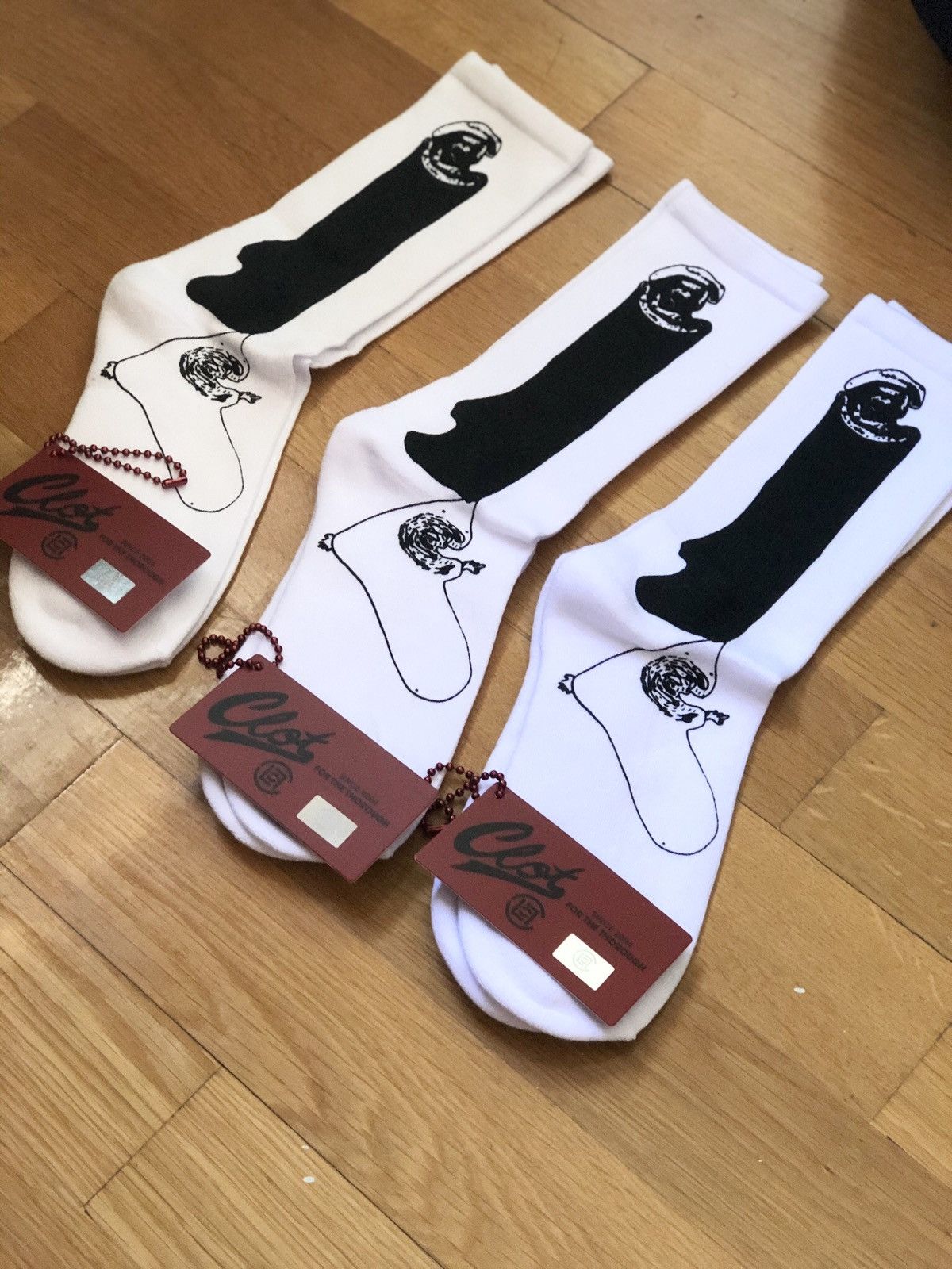 CLOT Clot Hong Kong logo socks tri-pack Size ONE SIZE - 1 Thumbnail