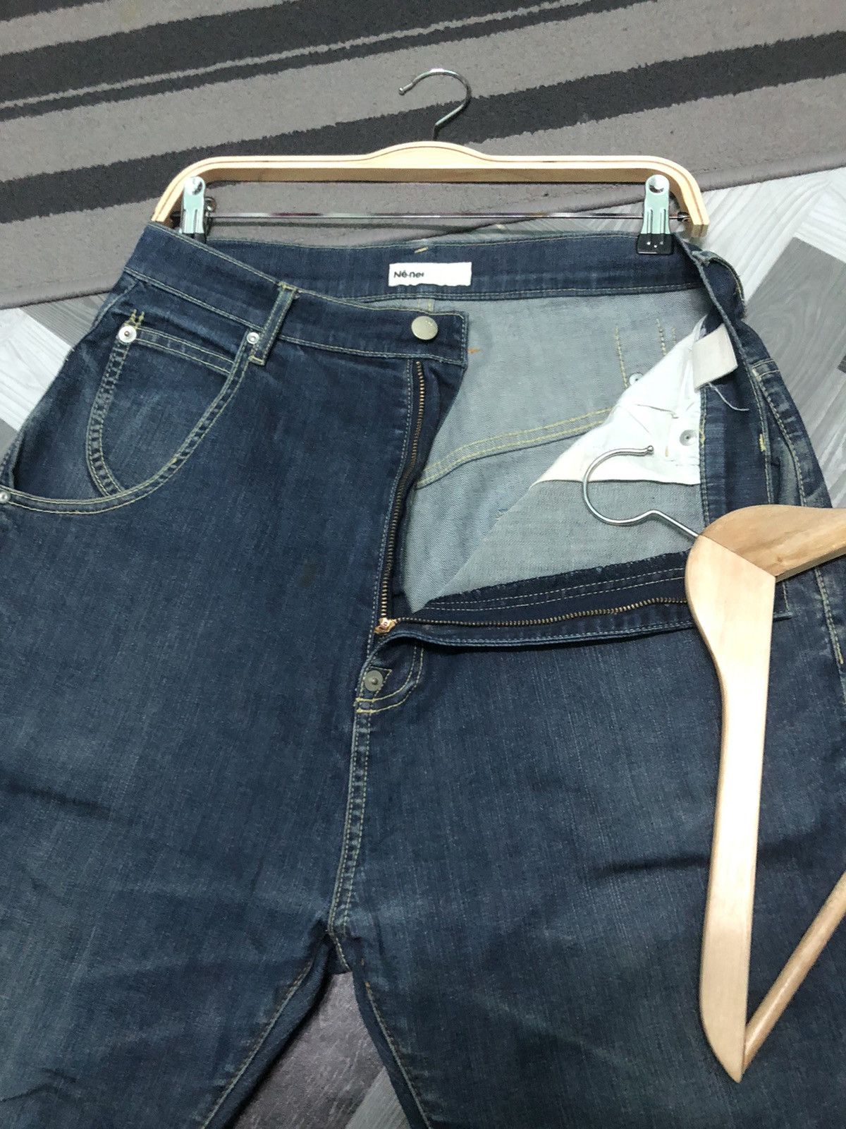 Issey Miyake × Japanese Brand × Ne-Net Ne-Net ISSEY MIYAKE CROPPED HIGHE RISE DENIM JEANS Size US 31 - 3 Thumbnail