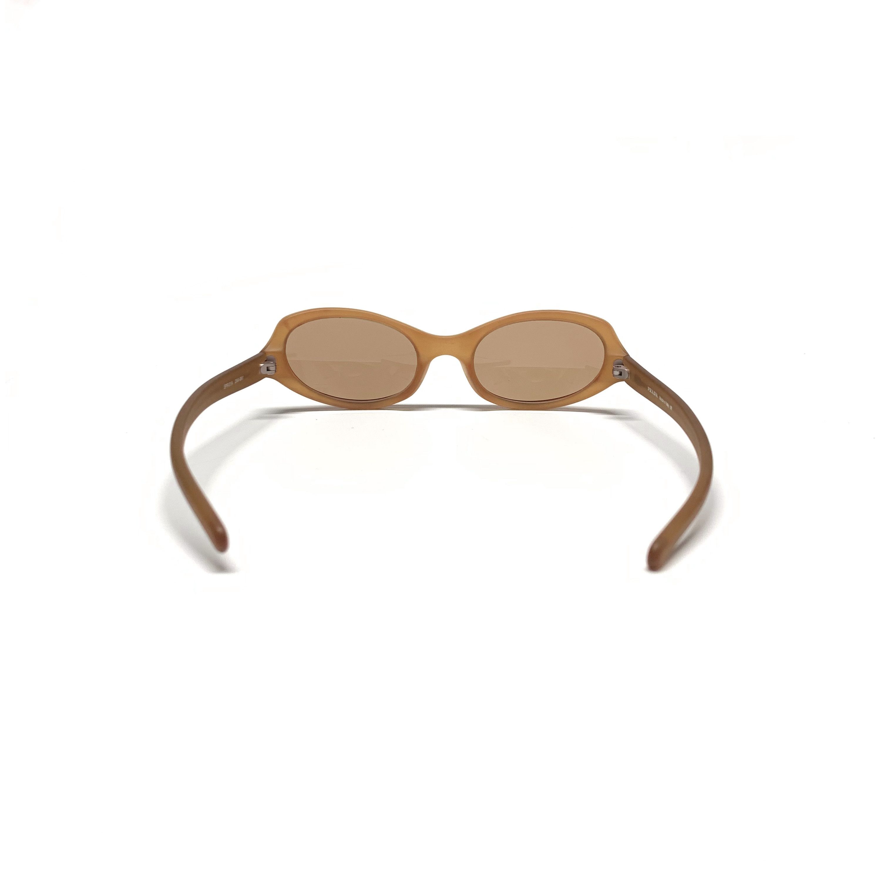 Vtg 00s Prada Frosted Angled Sunglasses