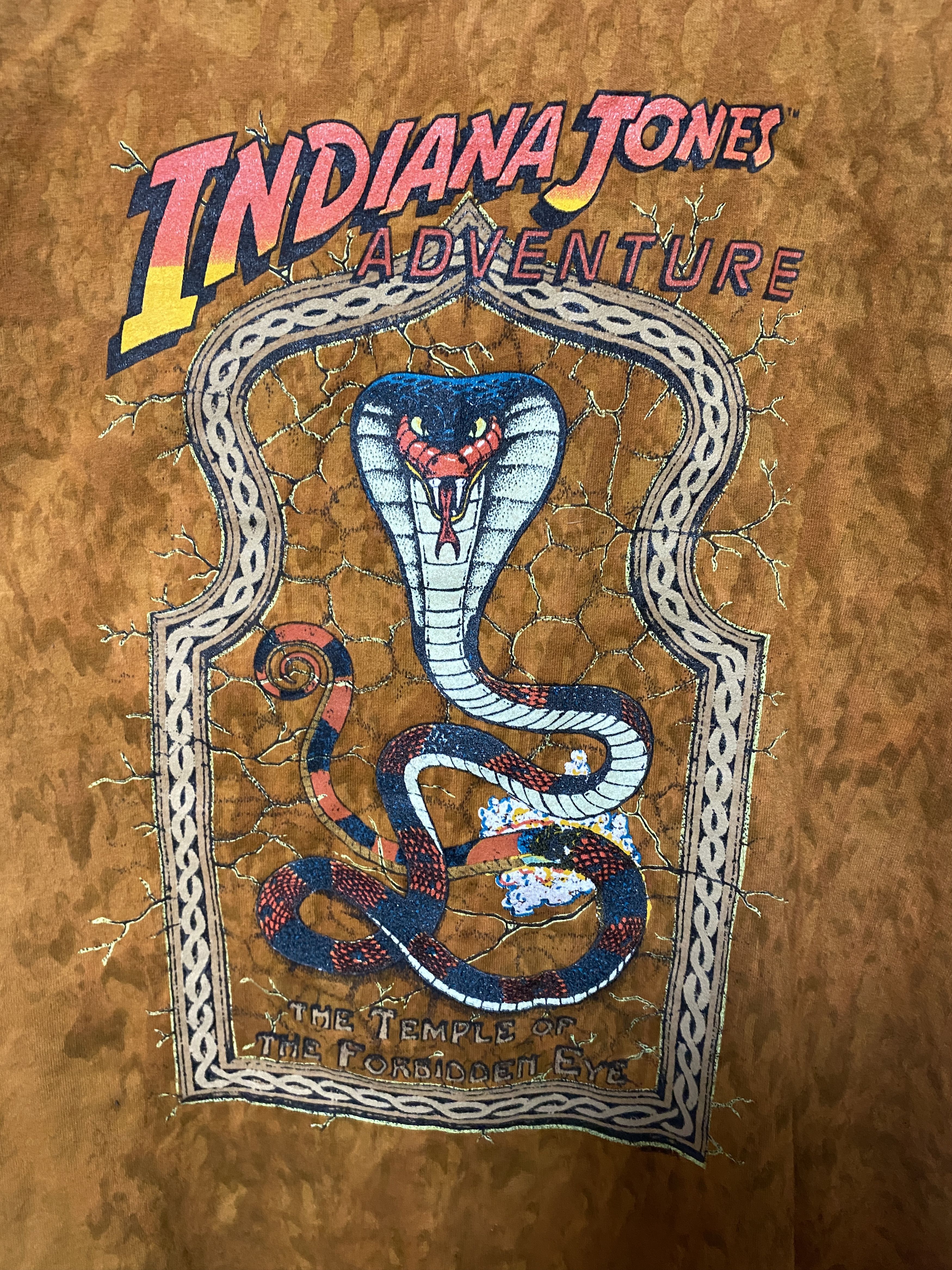 Vintage Vintage 90s Indiana Jones Adventure T-shirt Size US M / EU 48-50 / 2 - 6 Thumbnail