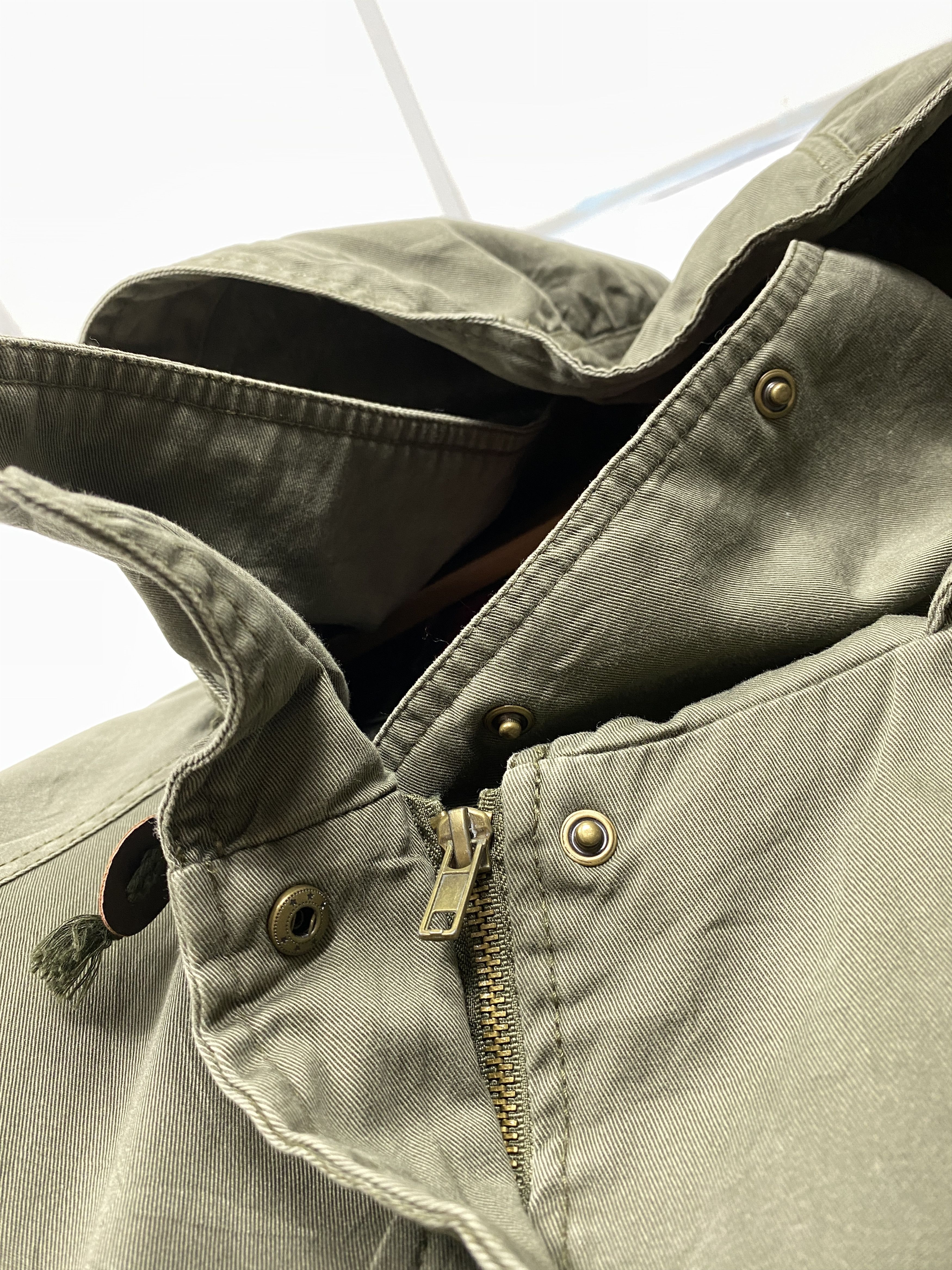 Japanese Brand Vintage Japanese Hoodie Zip Up Plain Canvas Jacket Size US L / EU 52-54 / 3 - 8 Thumbnail