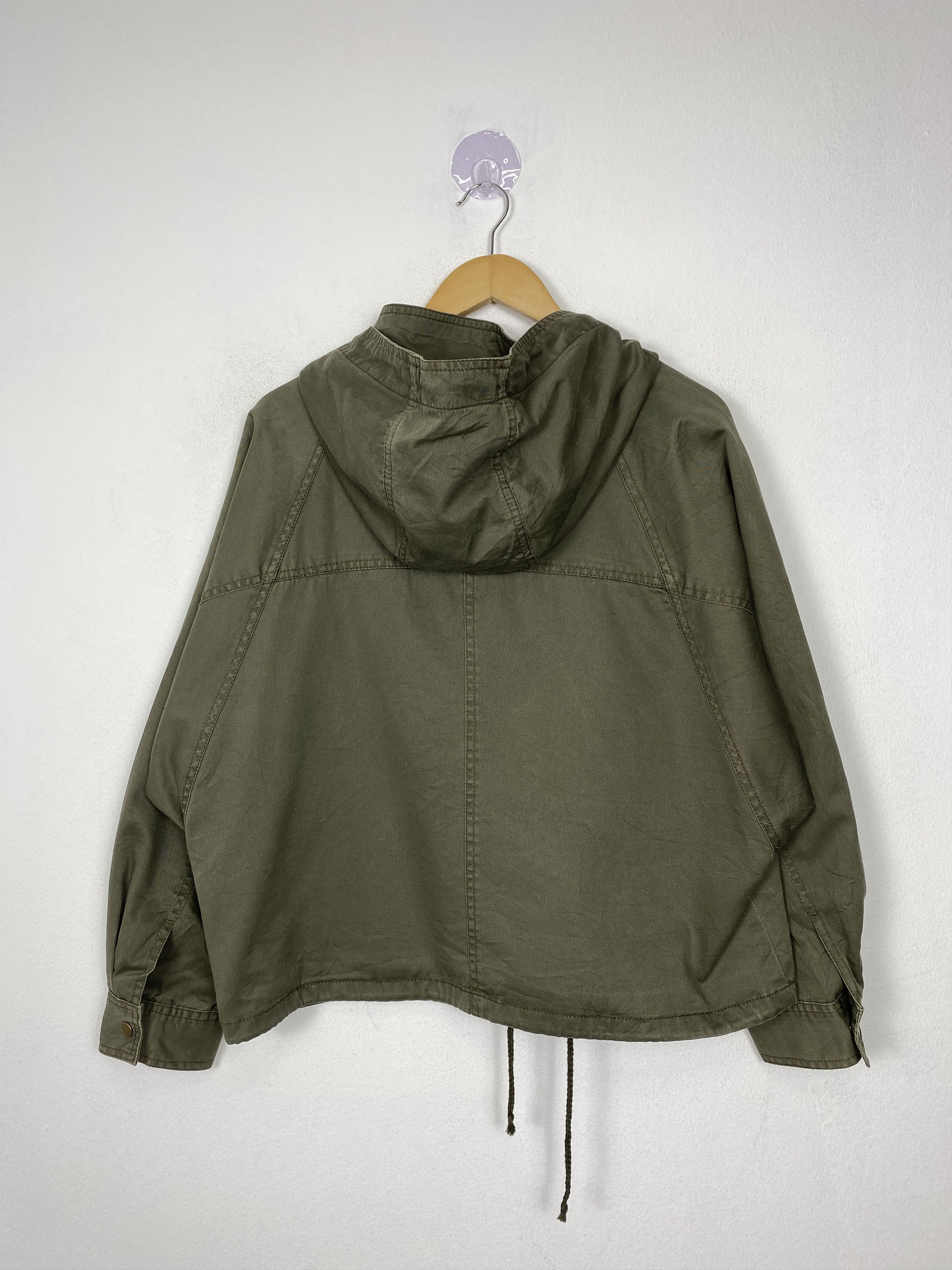 Japanese Brand Vintage Japanese Hoodie Zip Up Plain Canvas Jacket Size US L / EU 52-54 / 3 - 2 Thumbnail