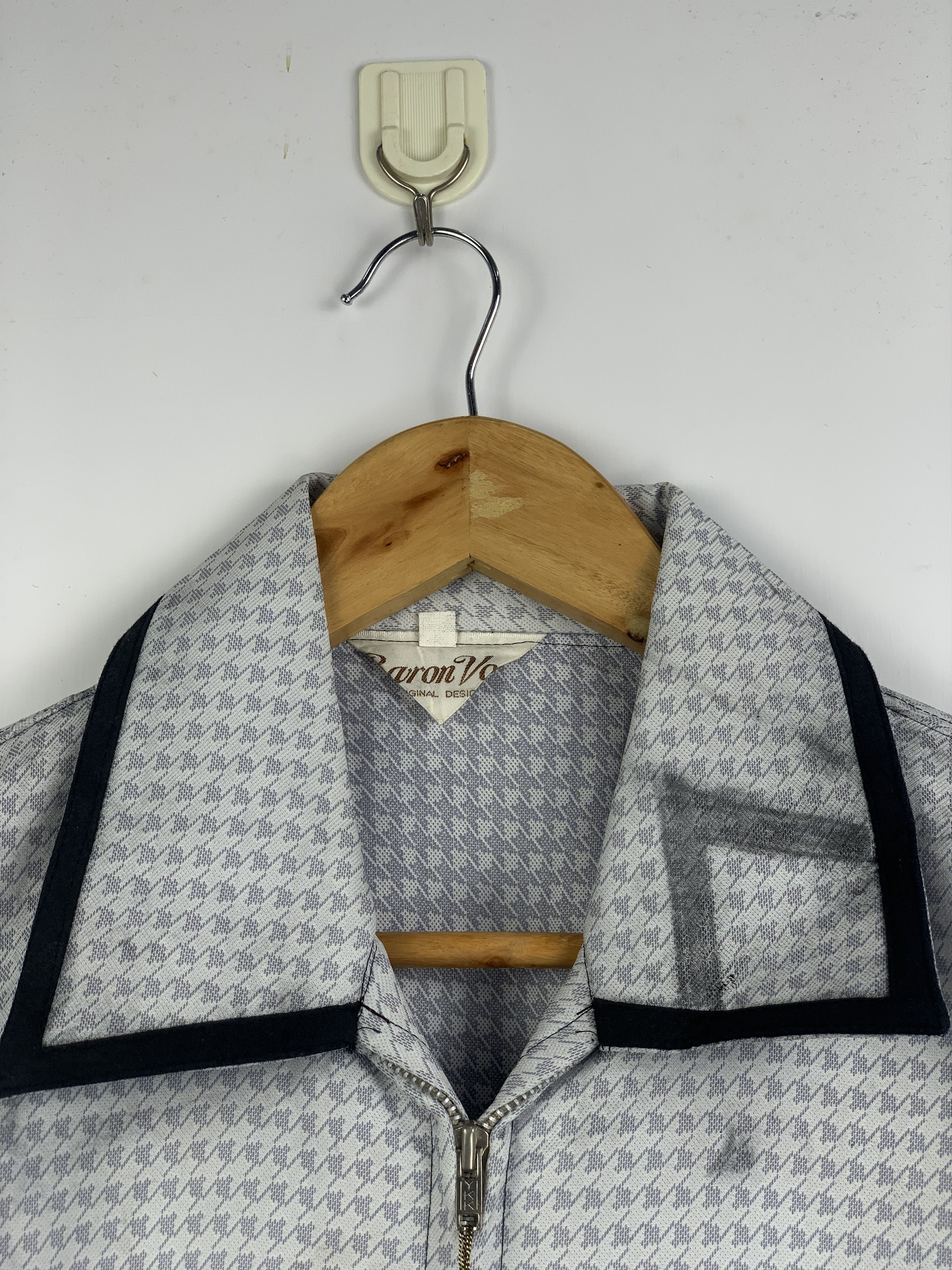 Vintage Vintage BARON VON FANCY Checkered Zip Up Jacket Size US M / EU 48-50 / 2 - 6 Thumbnail