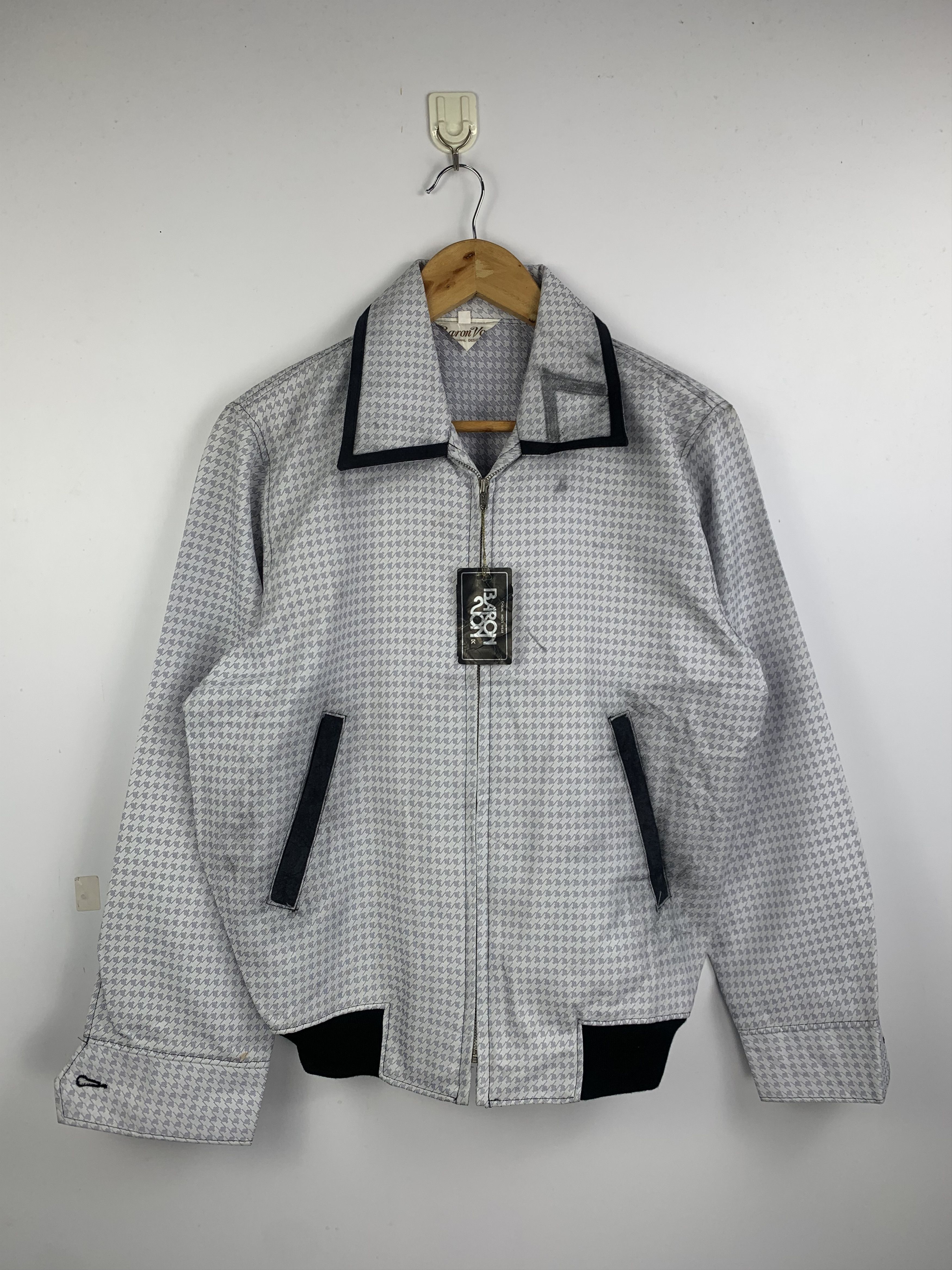 Vintage Vintage BARON VON FANCY Checkered Zip Up Jacket Size US M / EU 48-50 / 2 - 1 Thumbnail