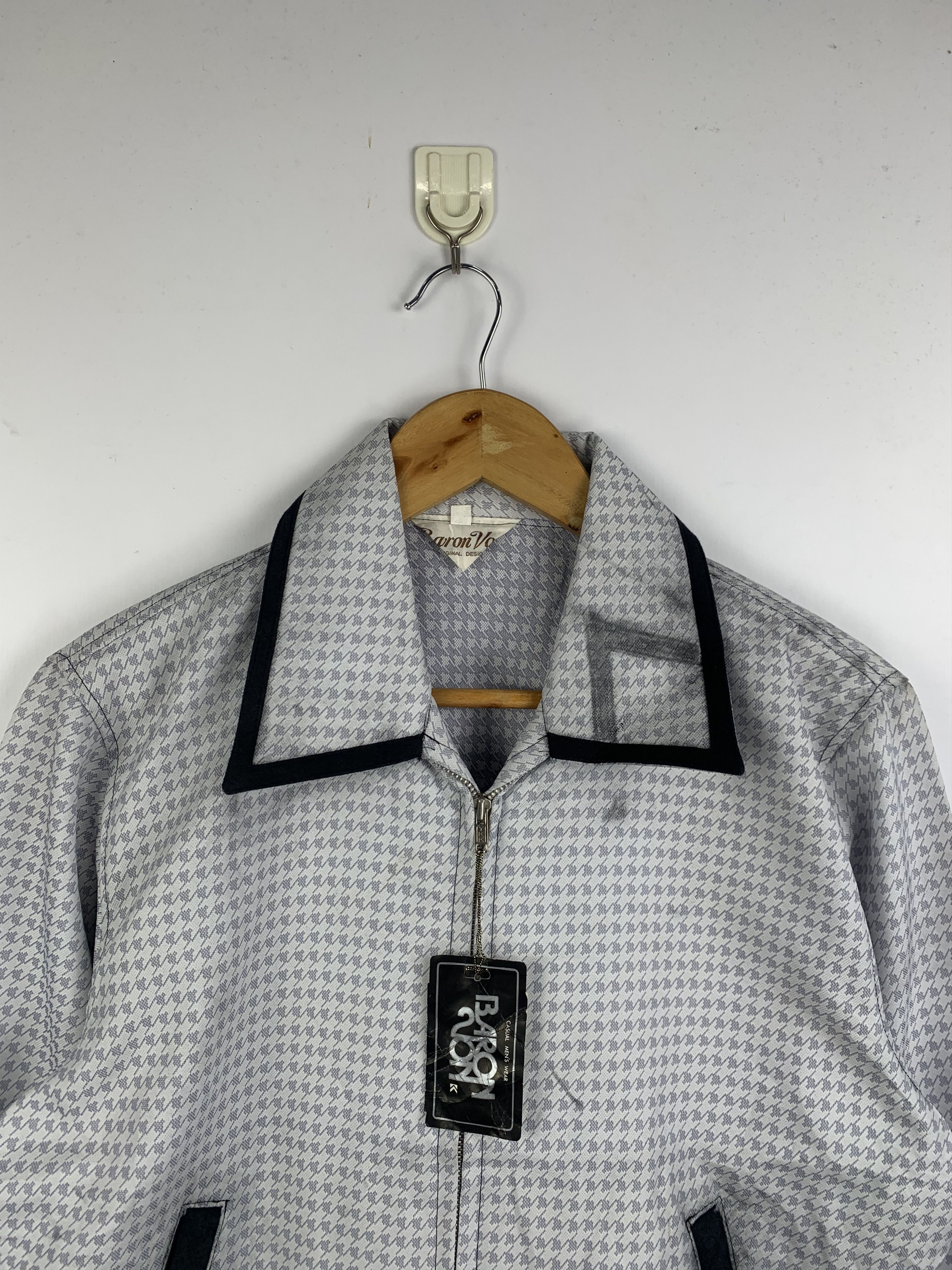 Vintage Vintage BARON VON FANCY Checkered Zip Up Jacket Size US M / EU 48-50 / 2 - 4 Thumbnail