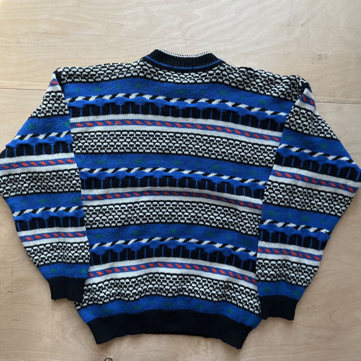 Lightning Bolt × Vintage Vintage Coogi Sweater Large Blue 90s Knit Lightning Bolt Size US L / EU 52-54 / 3 - 4 Thumbnail