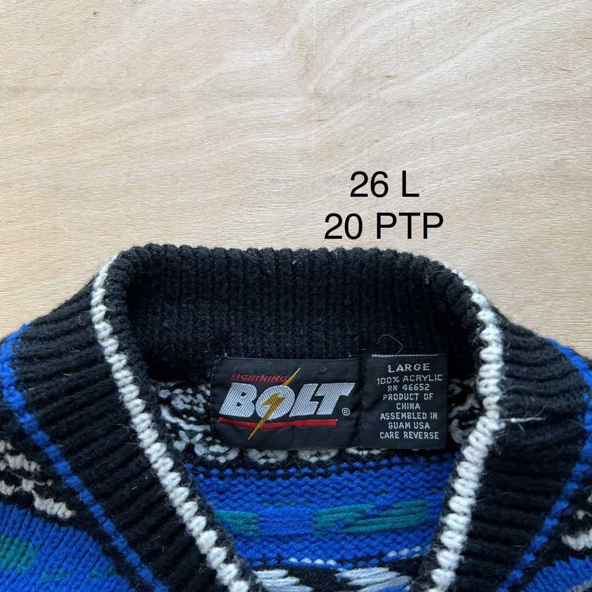 Lightning Bolt × Vintage Vintage Coogi Sweater Large Blue 90s Knit Lightning Bolt Size US L / EU 52-54 / 3 - 3 Thumbnail