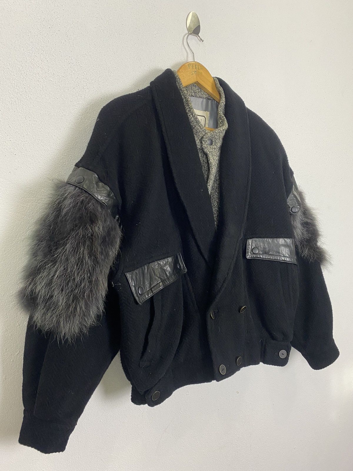 BIJAN × Japanese Brand VINTAGE BIZAN BOMBER FUR JACKET NICE DESIGN Size US L / EU 52-54 / 3 - 5 Thumbnail