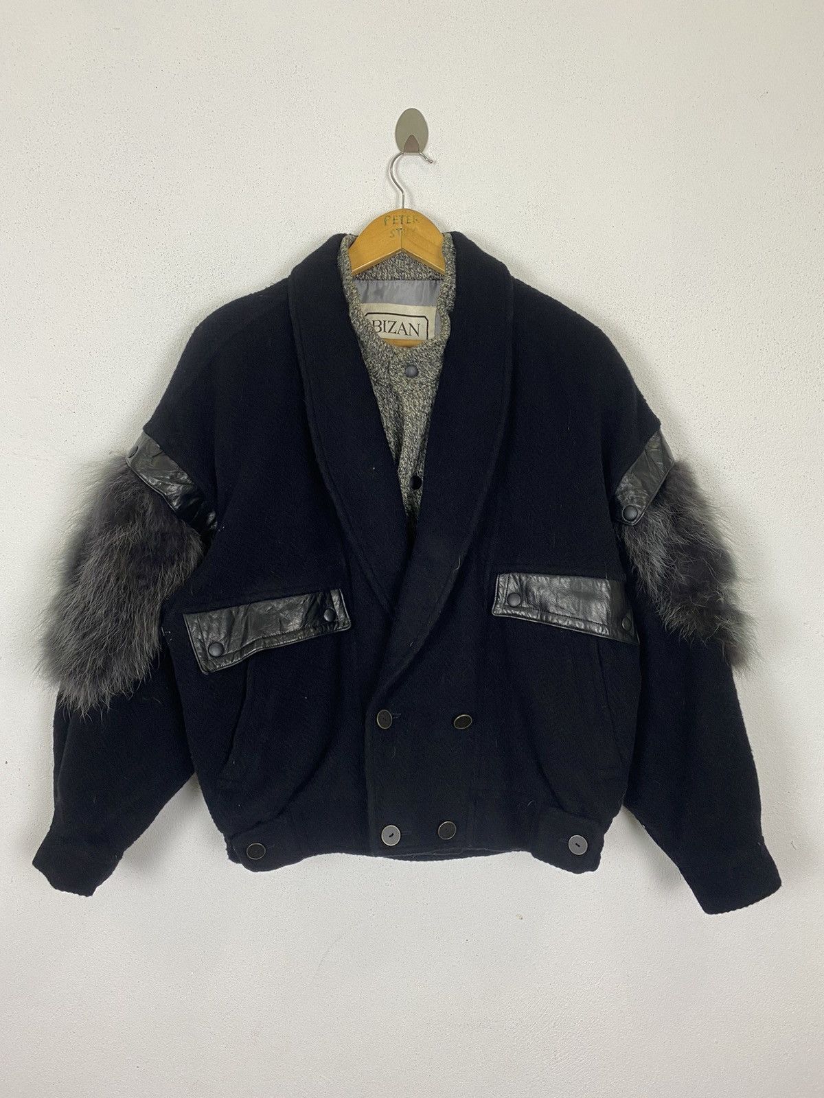 BIJAN × Japanese Brand VINTAGE BIZAN BOMBER FUR JACKET NICE DESIGN Size US L / EU 52-54 / 3 - 2 Thumbnail