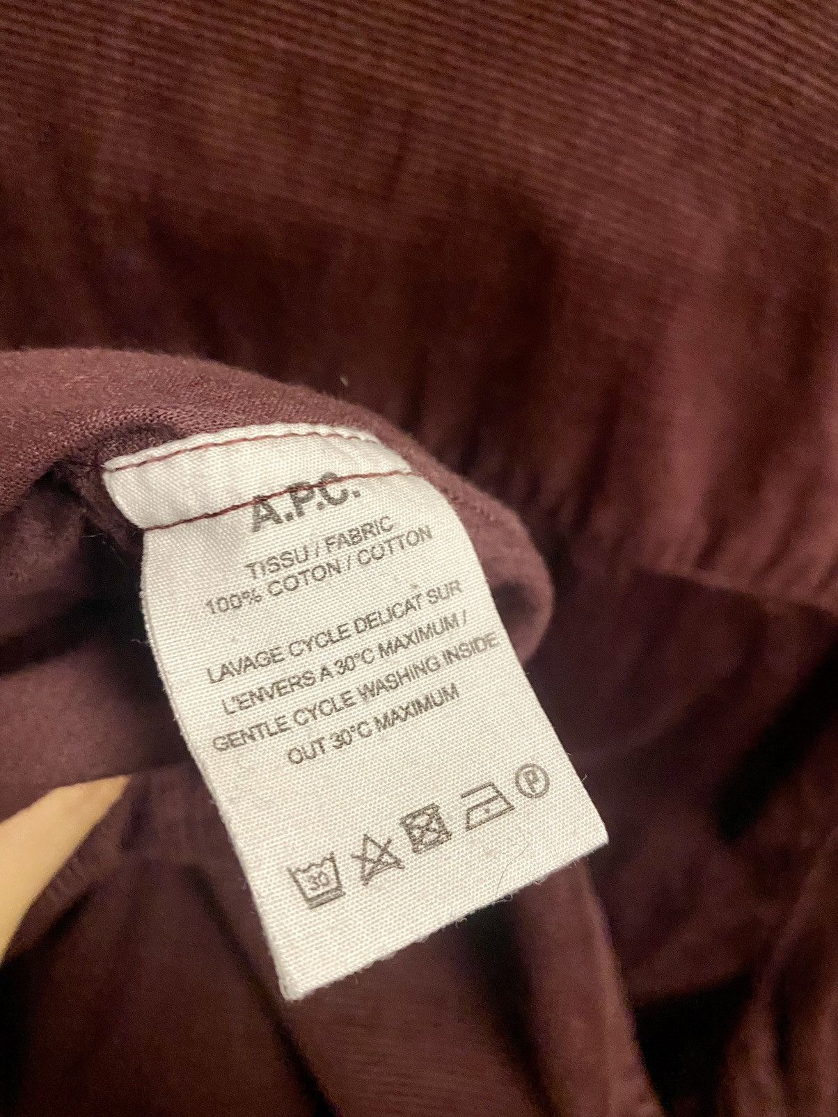 A.P.C. Purple velvet shirt APC xl fitted Size US XL / EU 56 / 4 - 3 Thumbnail