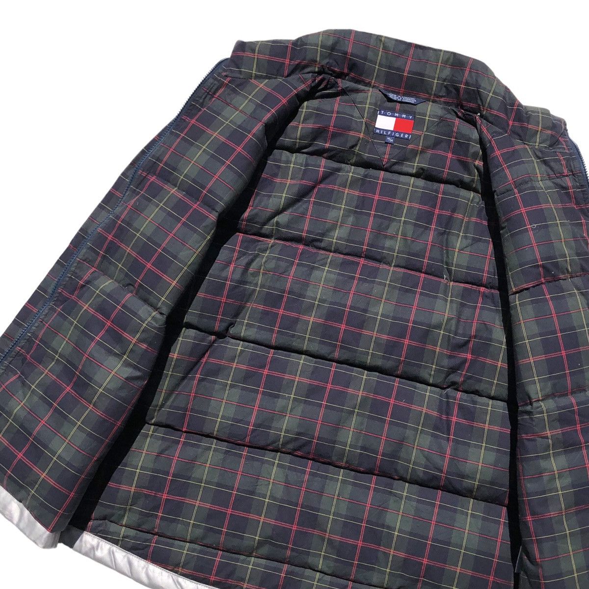 Tommy Hilfiger VTG Tommy Hilfiger Tartan Check Down Feather Puffer Jacket Size US M / EU 48-50 / 2 - 12 Thumbnail