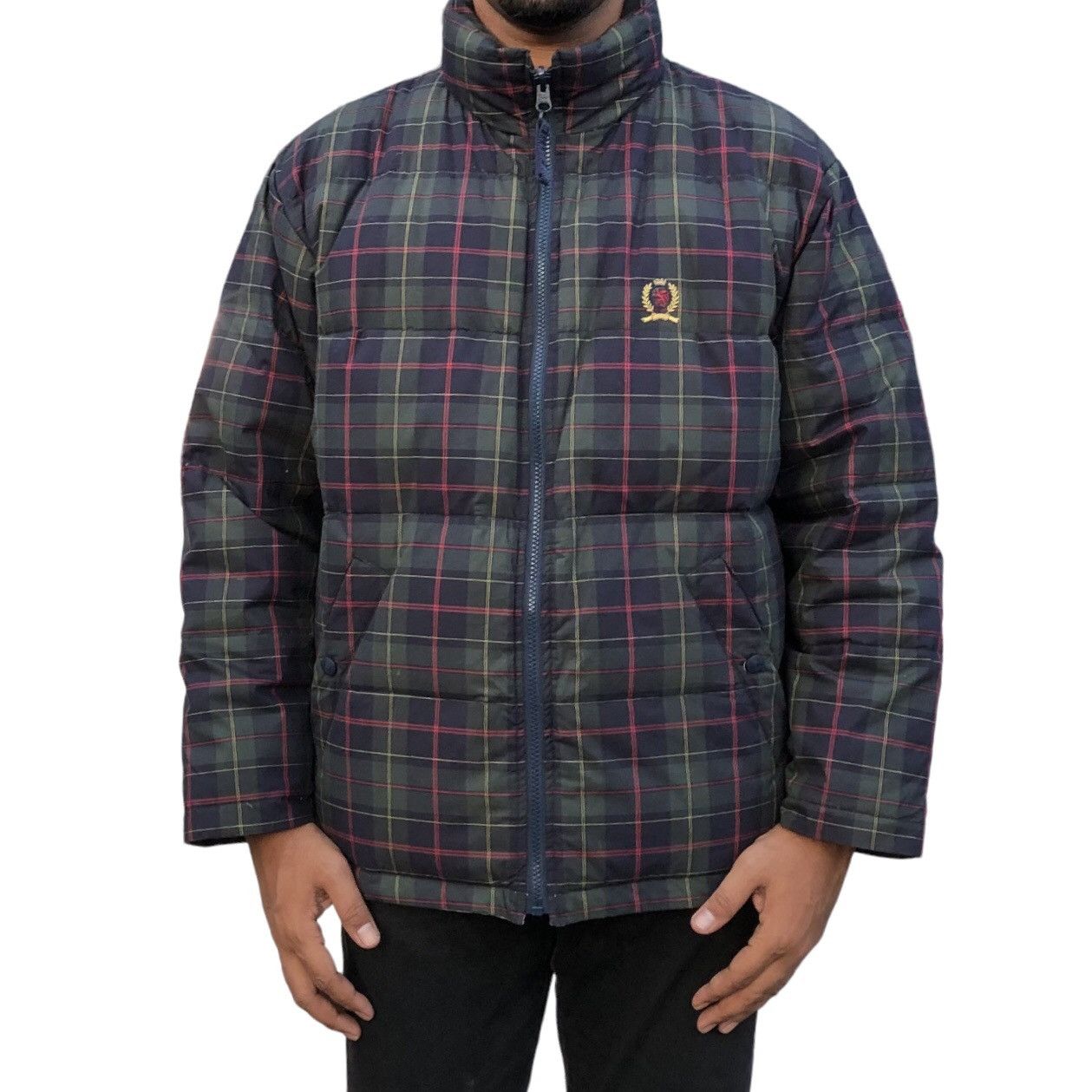 Tommy Hilfiger VTG Tommy Hilfiger Tartan Check Down Feather Puffer Jacket Size US M / EU 48-50 / 2 - 1 Thumbnail