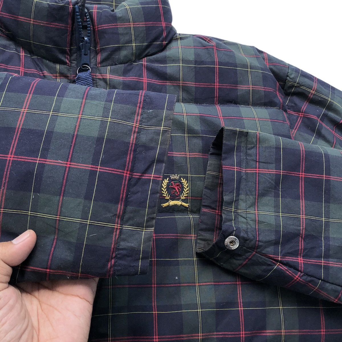 Tommy Hilfiger VTG Tommy Hilfiger Tartan Check Down Feather Puffer Jacket Size US M / EU 48-50 / 2 - 15 Thumbnail