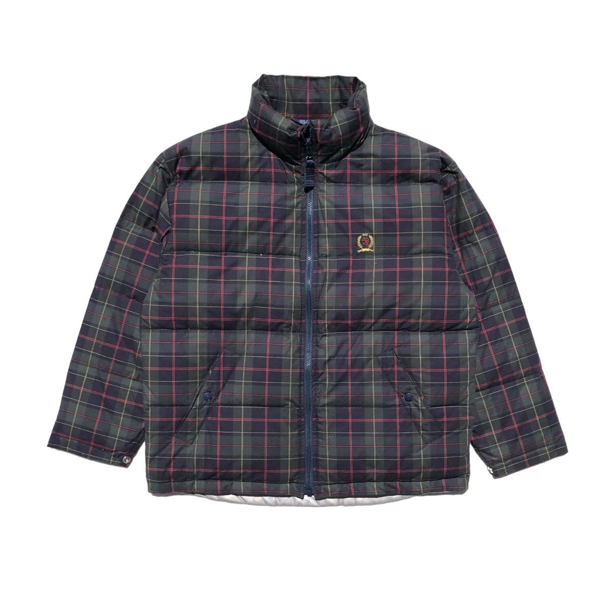 Tommy Hilfiger VTG Tommy Hilfiger Tartan Check Down Feather Puffer Jacket Size US M / EU 48-50 / 2 - 2 Thumbnail