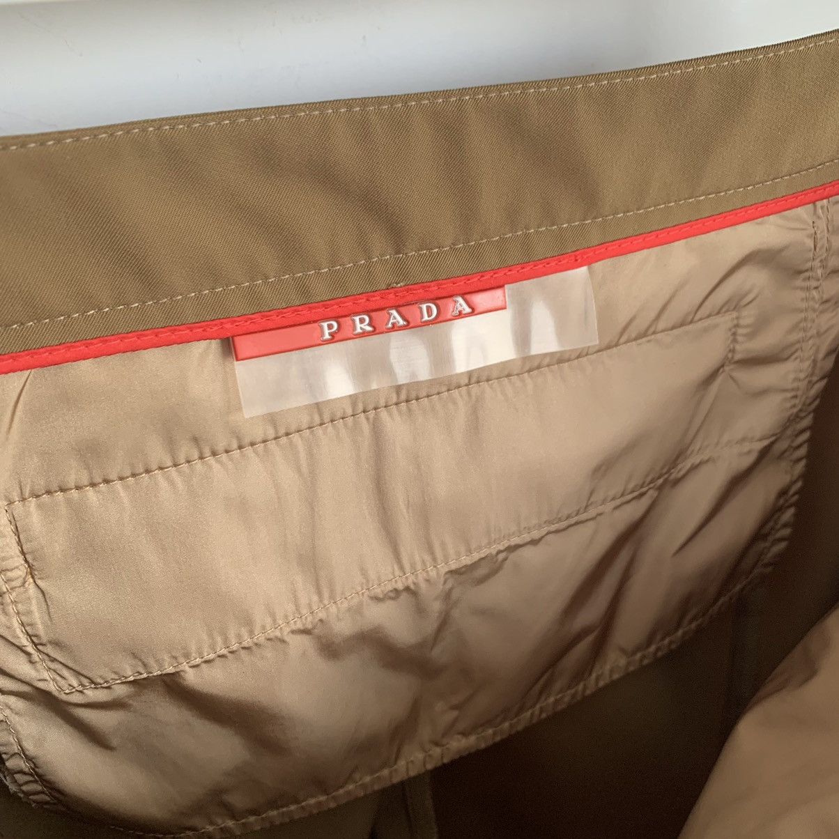 Prada 🔴 PRADA Pants Nylon Trousers Red Tab Sport Zip Gold Size 30" / US 8 / IT 44 - 11 Thumbnail