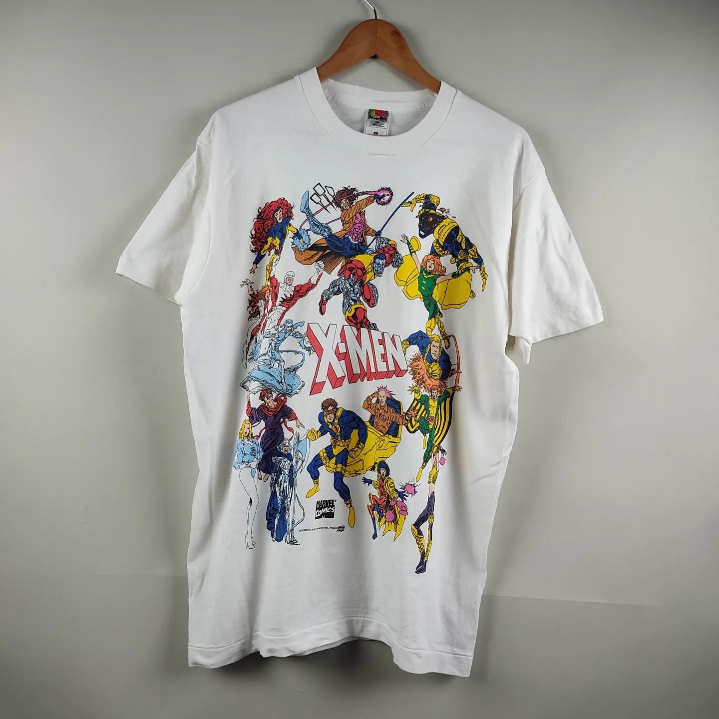 image of 1996 Marvel Comics X-Men Full Cast in White, Men's (Size Large)