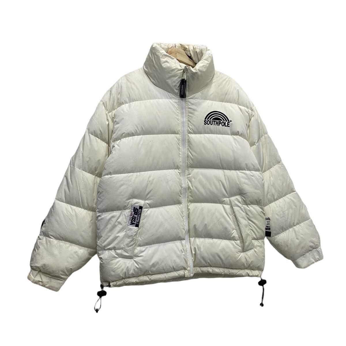 Southpole 🇯🇵 SOUTHPOLE PUFFER GOOSE DOWN REVERSIBLE BOMBER JACKET Size US L / EU 52-54 / 3 - 8 Thumbnail