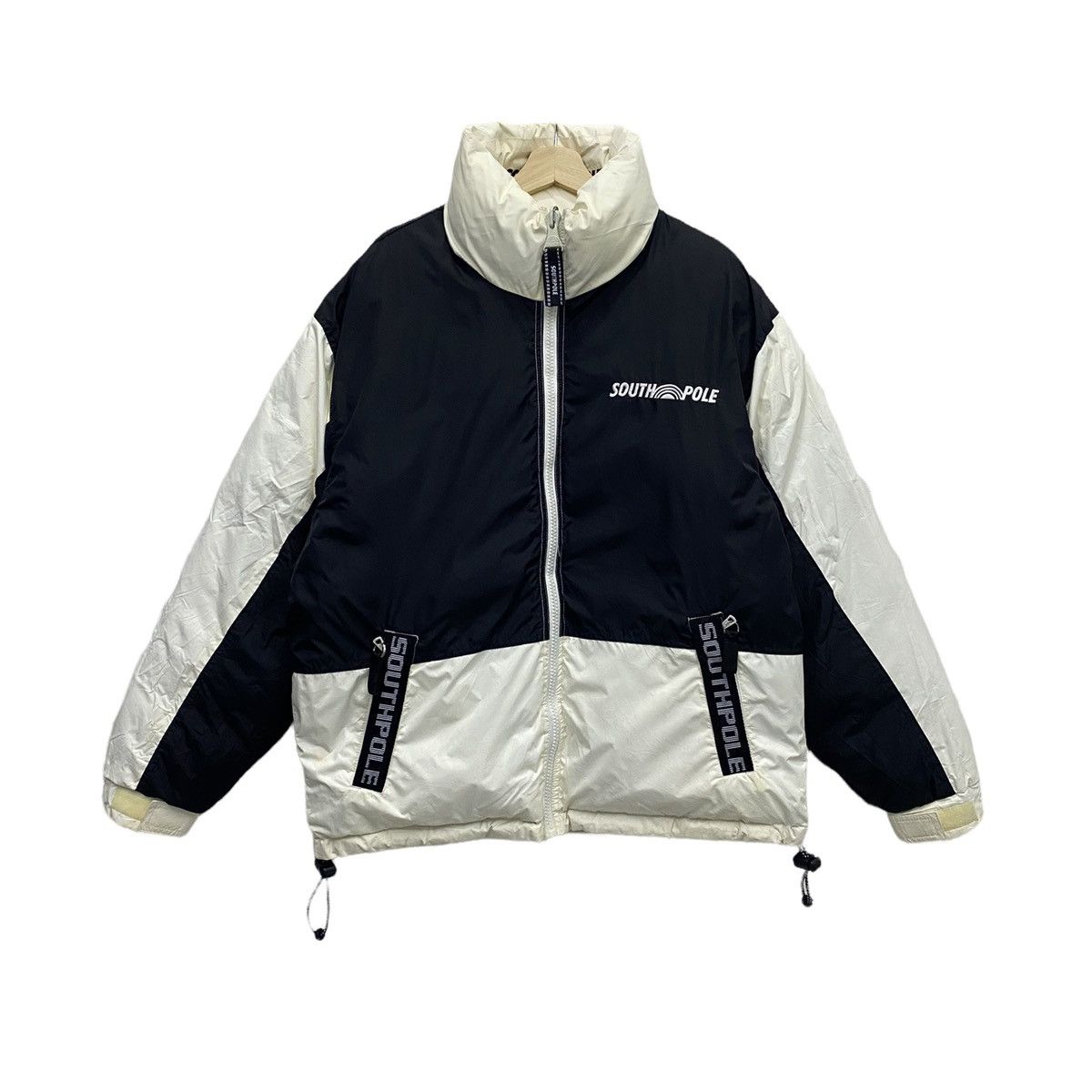 Southpole 🇯🇵 SOUTHPOLE PUFFER GOOSE DOWN REVERSIBLE BOMBER JACKET Size US L / EU 52-54 / 3 - 4 Thumbnail